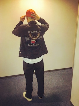 「金髪」｜「アイテム（ブルゾン）」を使った、KT《多賀健太》さん（メンズ・174cm）の春コーディネート