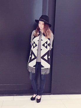 「アイテム（帽子）」を使った、紗貴さん（レディース・153cm・10代）の冬コーディネート