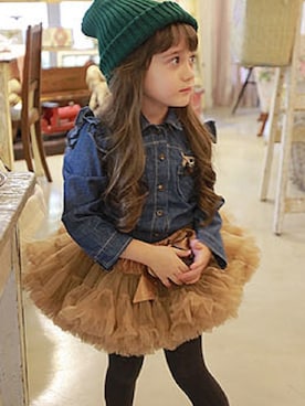 「アイテム（シャツ/ブラウス）」を使った、くらりん。てっとん。さん（キッズ・100cm）の春コーディネート