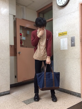 「nonnative（ノンネイティブ）のアイテム（バッグ）」を使った、わくさんさん（メンズ・185cm）の秋コーディネート