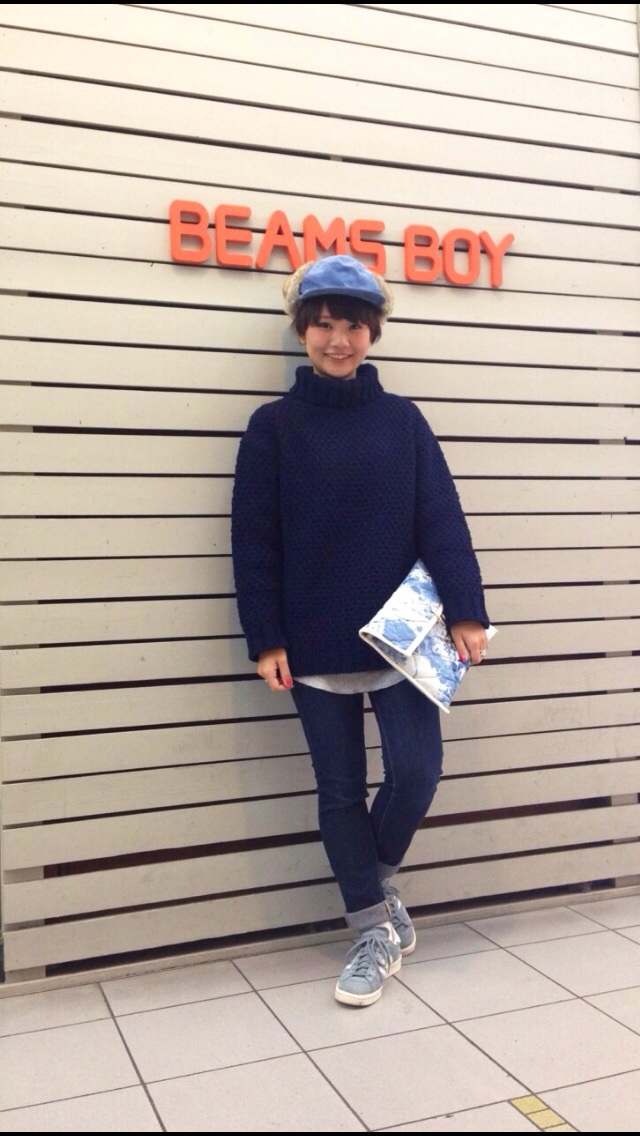 BEAMSBOY☆手編み BIG タートル ニット BEAMS BOY（ビームスボーイ）の「BEAMS BOY / 手編みBIGタートル