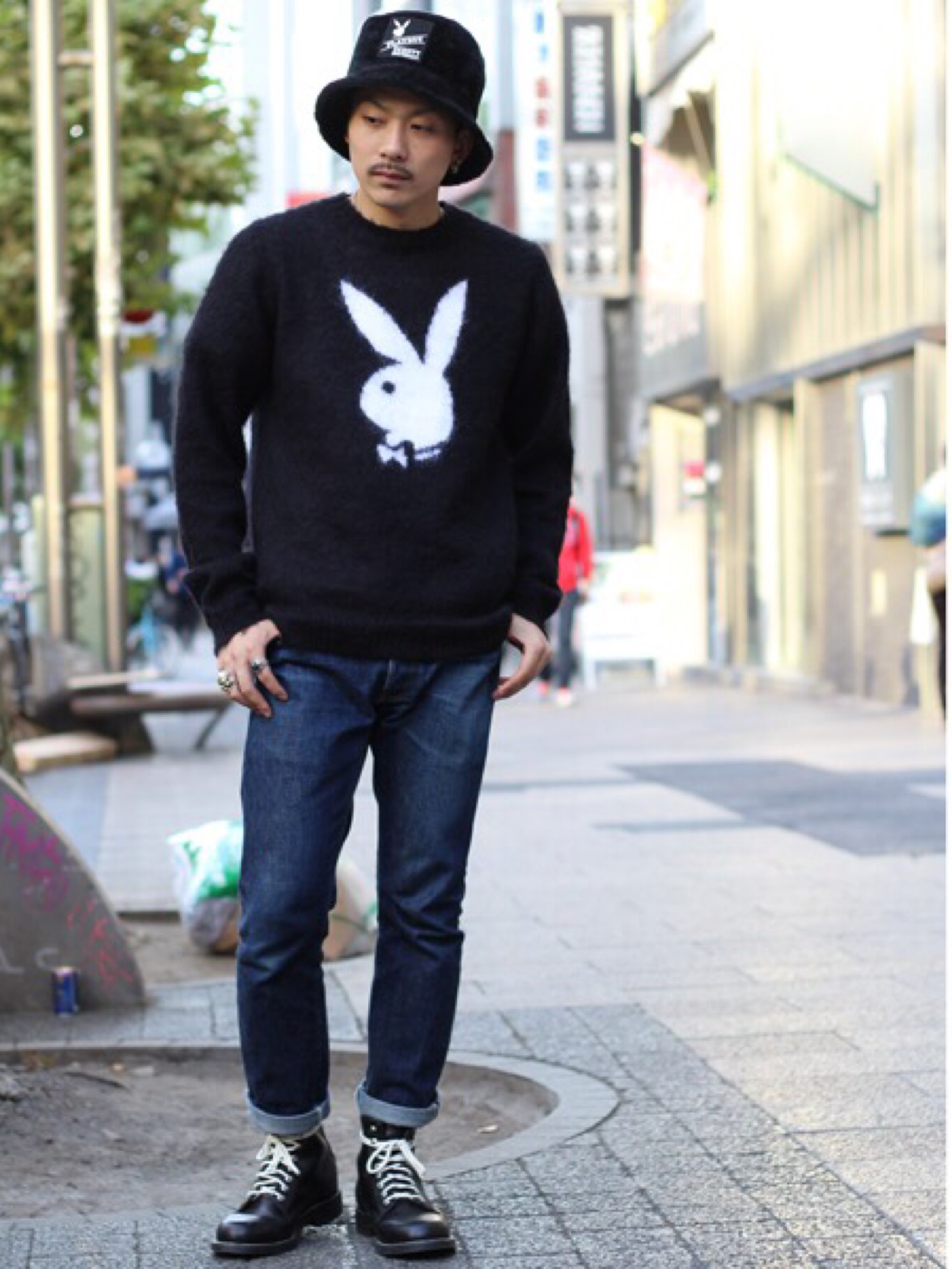 schott（ショット）の「Schott/MOHAIR SWEATER PLAYBOY/モヘア クルー