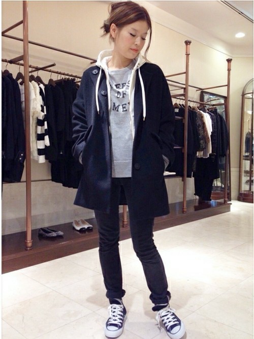 DEUXIEME CLASSE ラフィー裏毛パーカー ブラック★美品 Deuxieme Classe（ドゥーズィエムクラス）の「◇ラフィー裏毛ZIP
