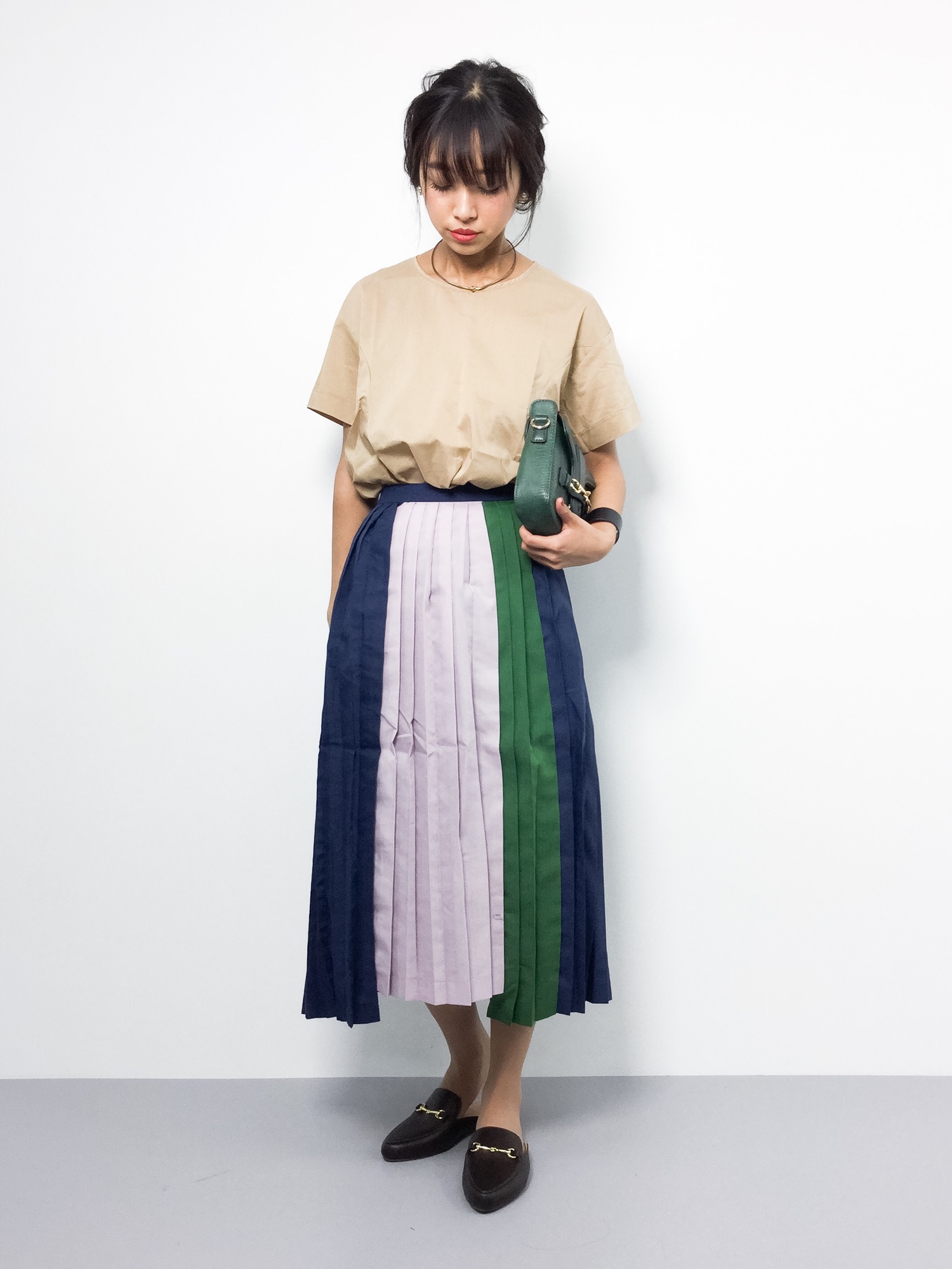 未使用♦AMERI COLOR DOCKING PLEATS SKIRT Ameri（アメリ）の「COLOR DOCKING PLEATS SKIRT（スカート