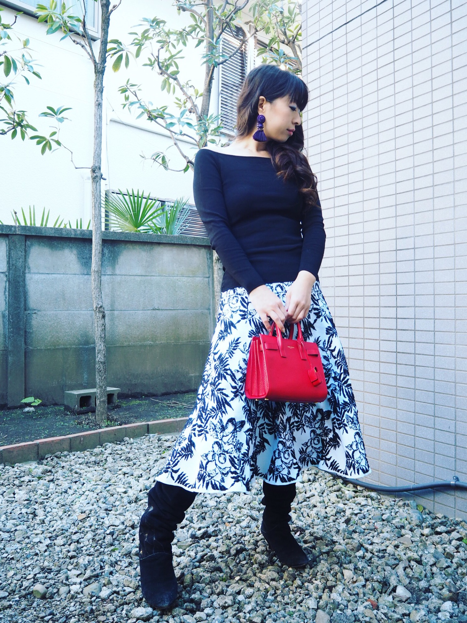 LE CIEL BLEU（ルシェルブルー）の「レオパードニットスカート  