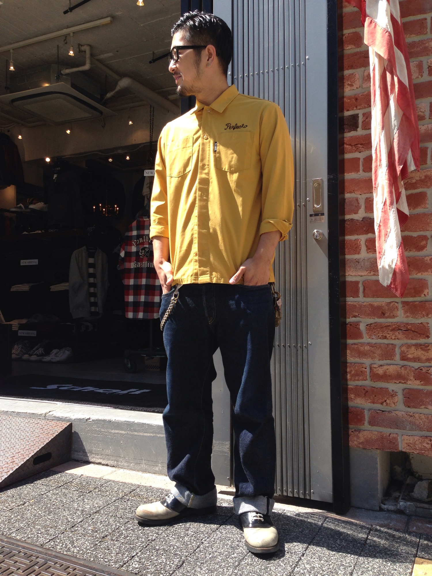 22 OCTOBRE - 22オクトーブル マスタード カラーシャツ Luke Shirt - Azure Blue - Cotton - Octobre Éditions