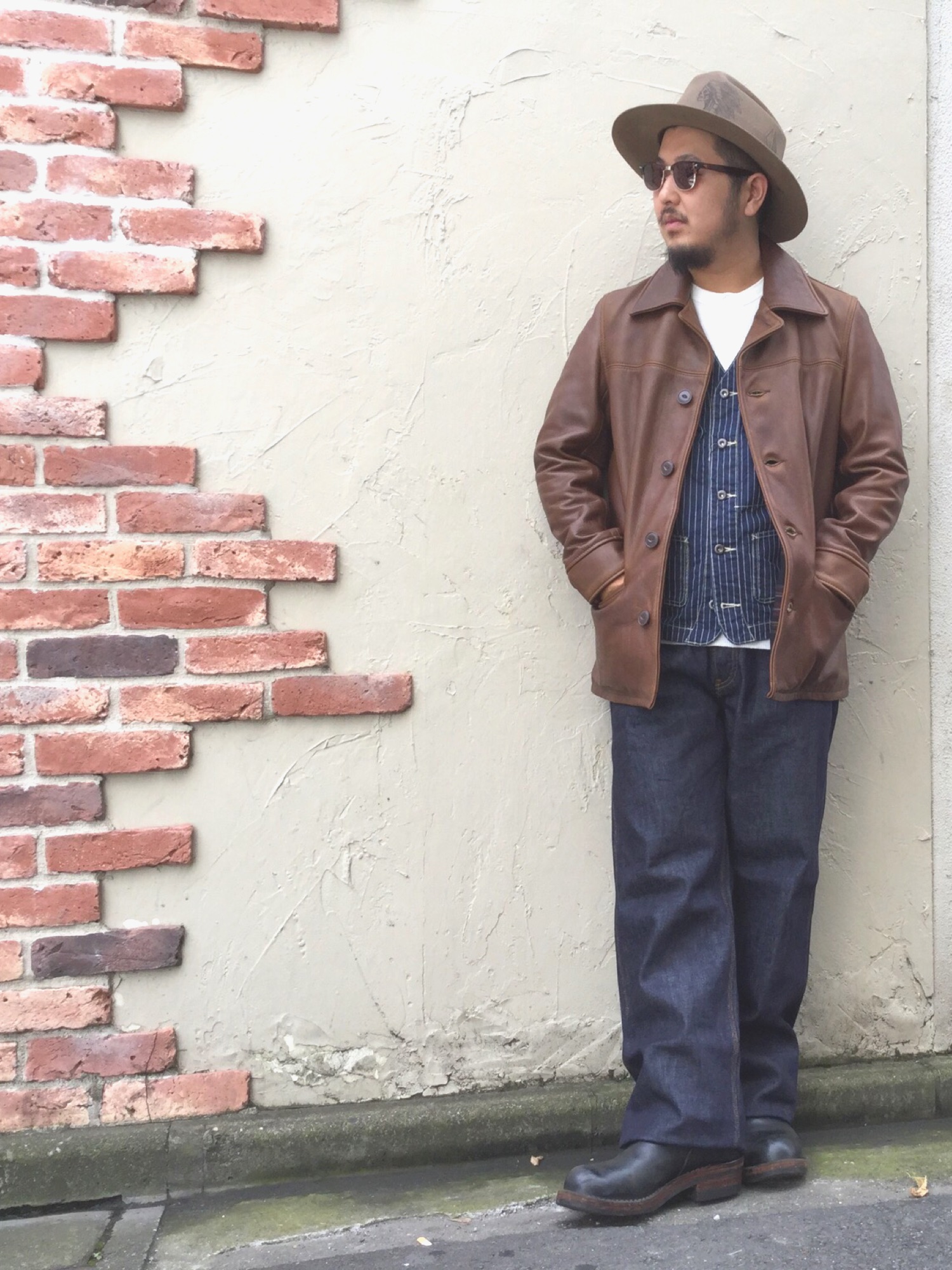 Schott/ショット/533US LEATHER CAR COAT/レザー カーコートを使った
