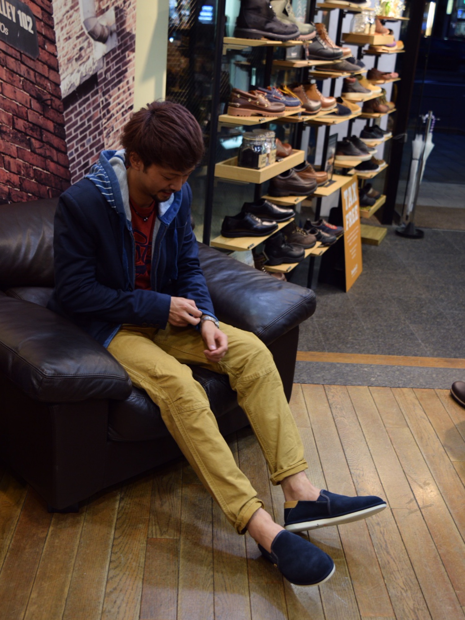Timberlandのテーラードジャケットを使った人気ファッション 