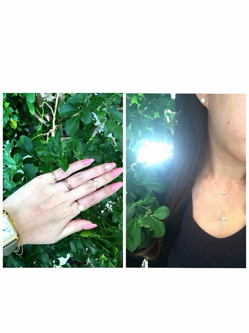 完売　con affetto　コンアフェット　K18　アコヤパールリング　3連 完売 con affetto コンアフェット K18 アコヤパールリング 3連