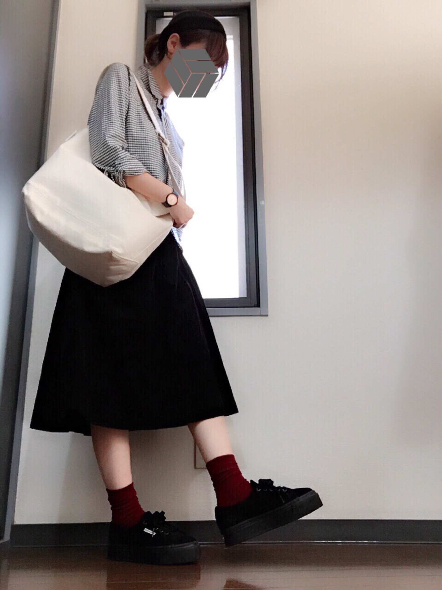 peu pres（プープレ）の「ギンガムチェック ちび襟ブラウス（シャツ