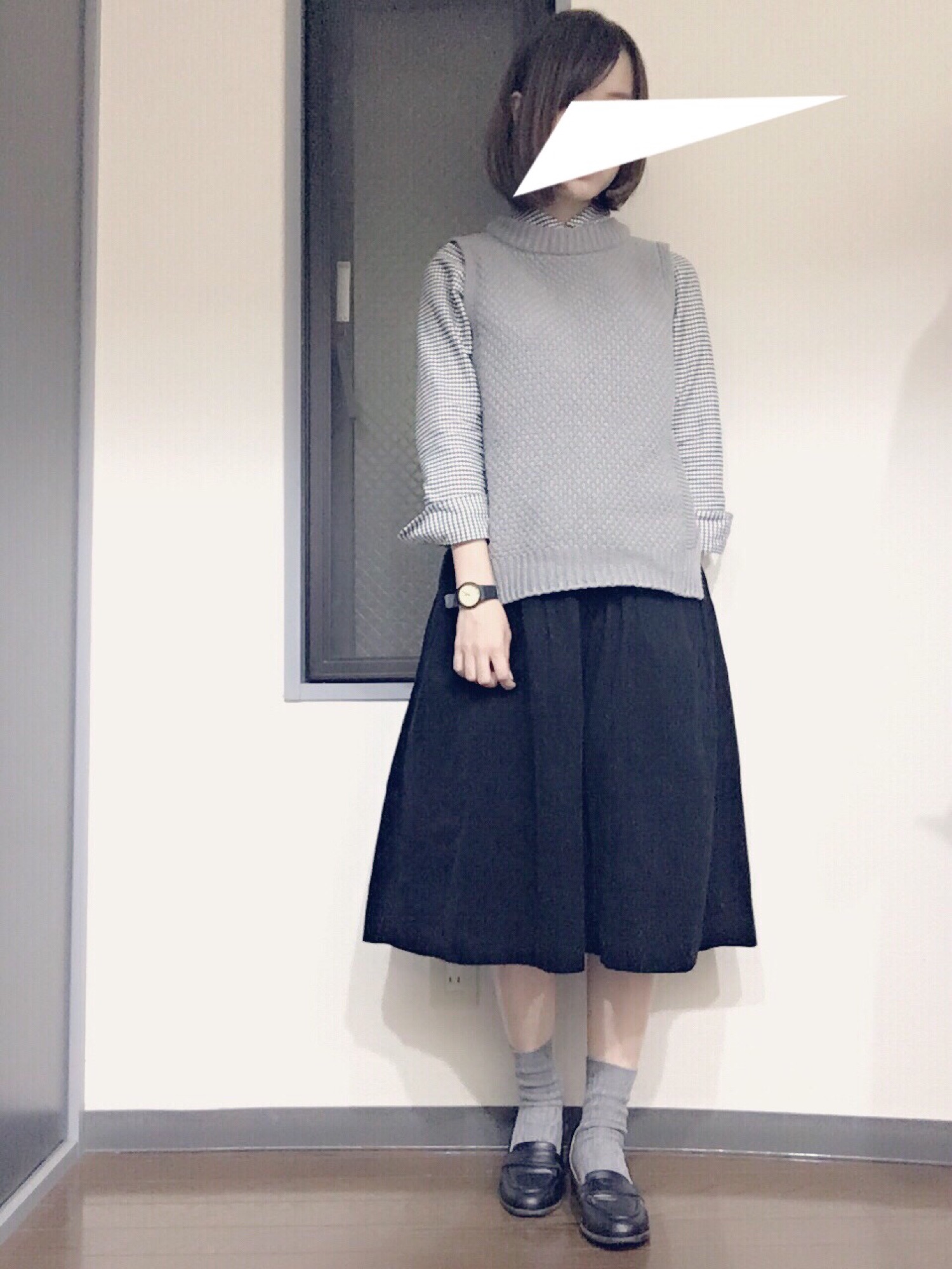 peu pres（プープレ）の「ギンガムチェック ちび襟ブラウス（シャツ 