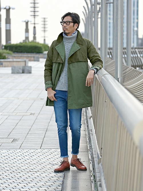 The DUFFER of ST.GEORGEのトレンチコートを使った人気ファッション