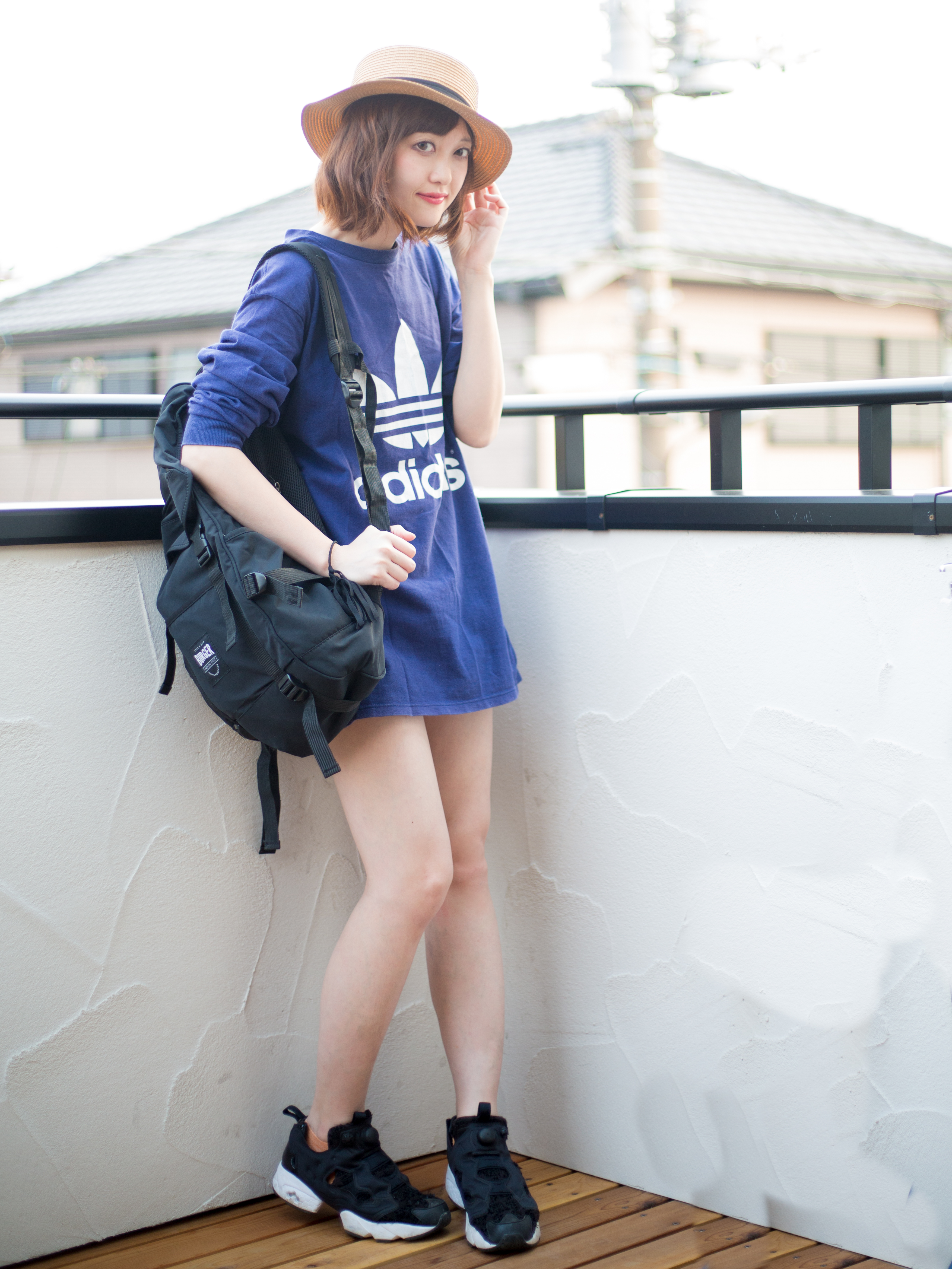 Tシャツ/カットソーを使った「 カンカン帽」の人気ファッション