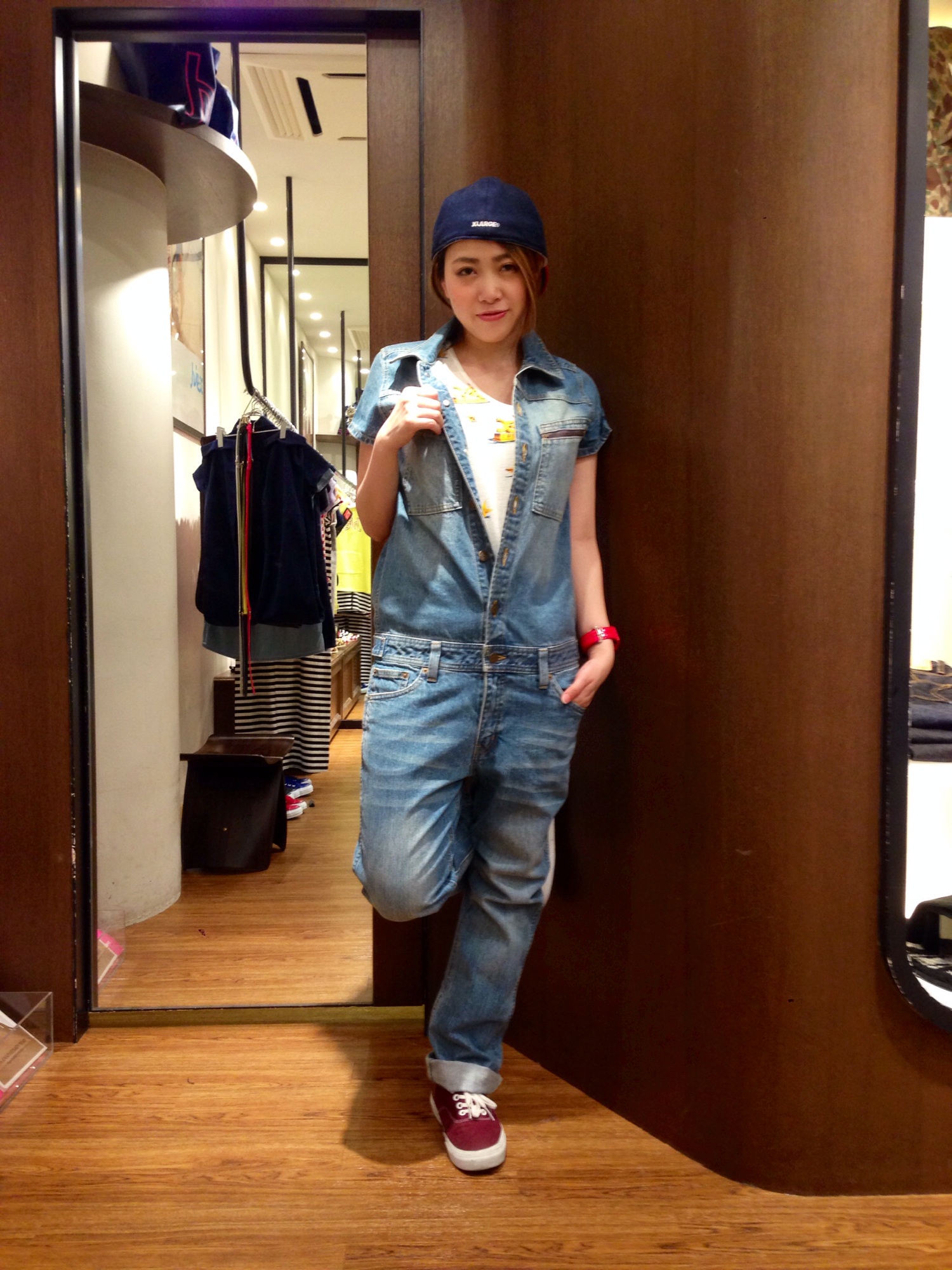 X-girl（エックスガール）の「MILITARY STYLE JUMPSUIT（つなぎ
