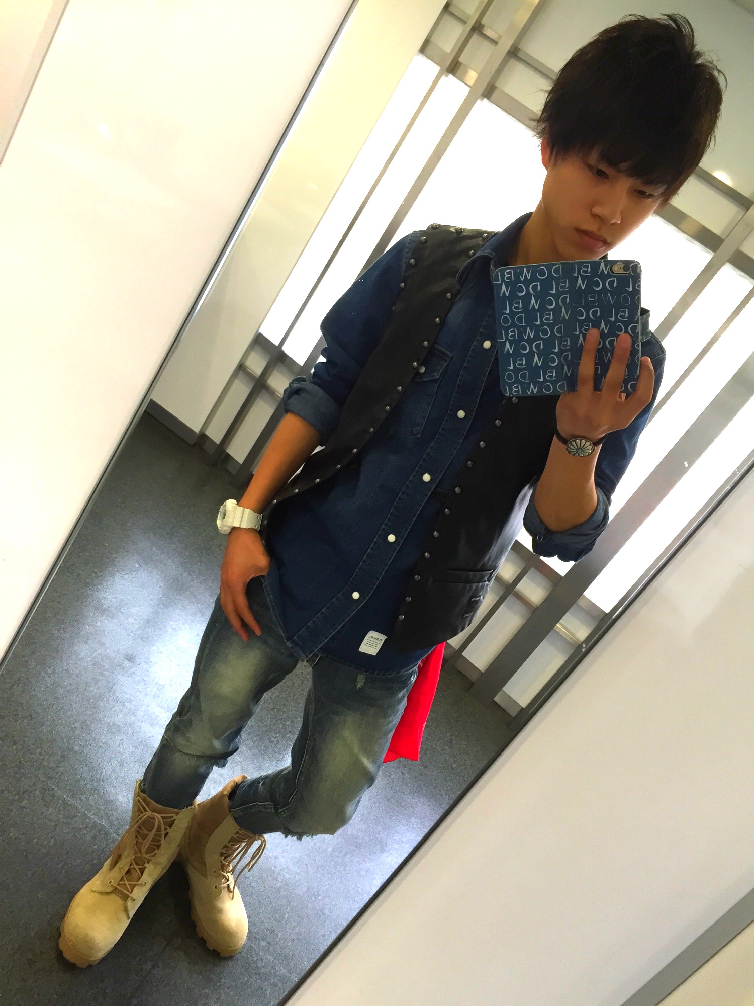 OF THE NEIGE STYLE デニムパンツ スカル ダメージ 42サイズ OF THE
