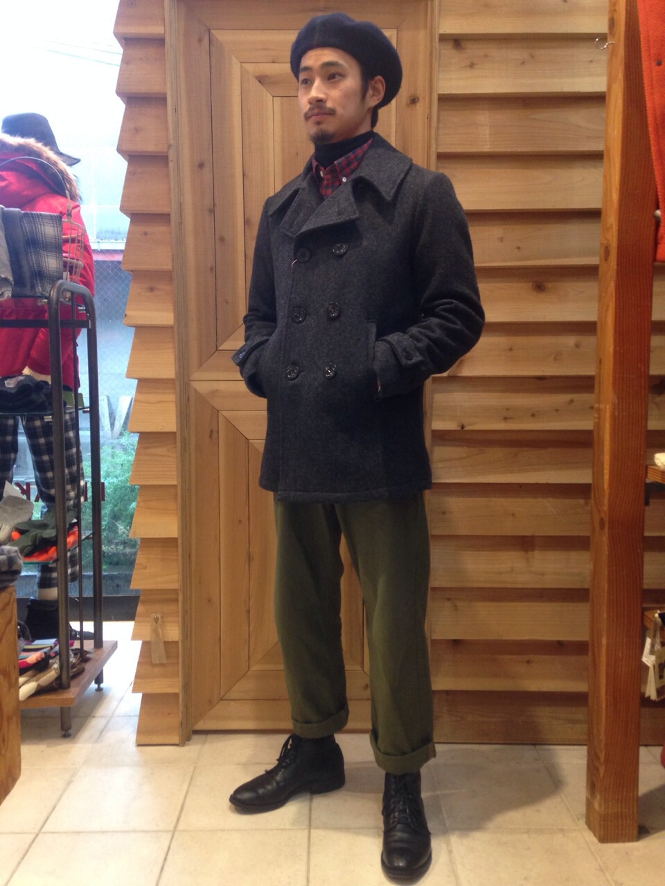 FIDELITY︎FREAK’S STORE️フィデリティ︎フリークス　Pコート FIDELITY&frasl;フィデリティ×FREAK\u0027S STORE&frasl;フリークスストア 別注 メルトン