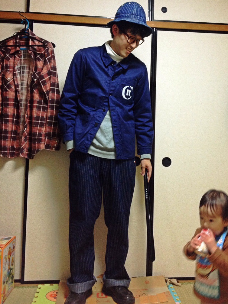SAINT JAMESのカバーオールを使ったメンズ人気ファッション