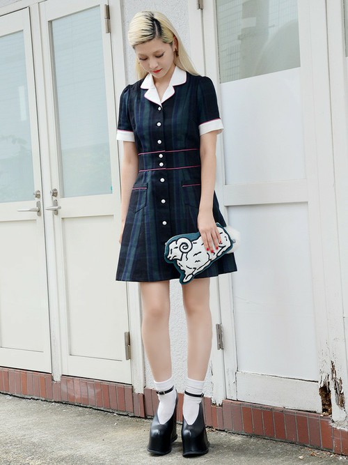 パメオポーズ PAMEOPOSE STACEY DRESS ワンピース チェック PAMEO POSE（パメオポーズ）の「CHECK STACY DRESS（ワンピース）」 - WEAR