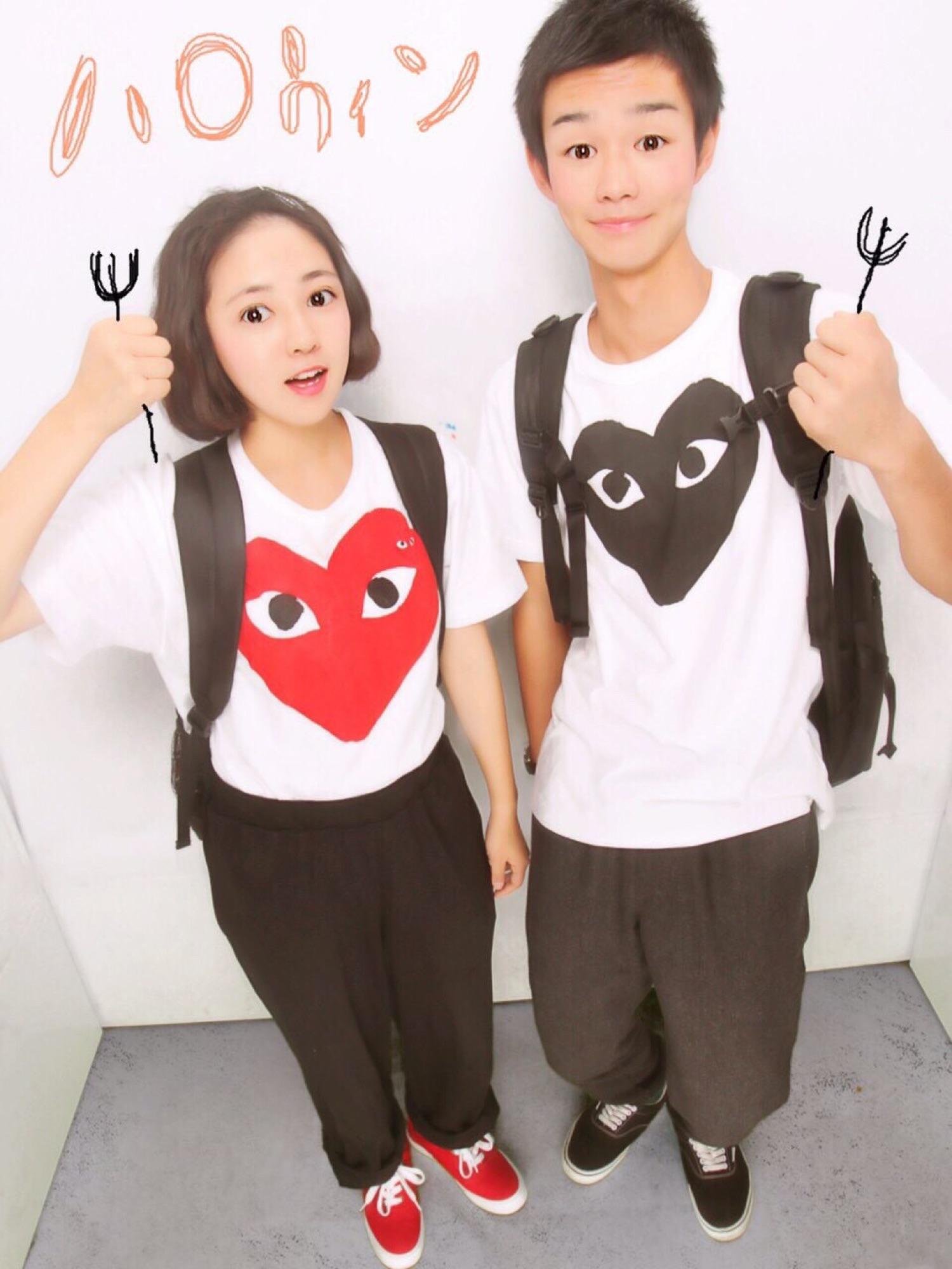 SNSで大バズり！【COMME des GARCONS】Tシャツ カップルコーデに 1687079727_500.jpg