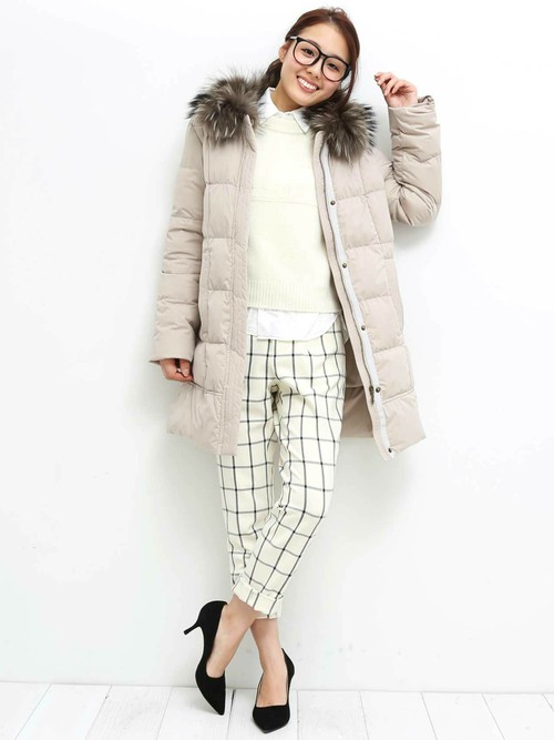 CLOCHE（クロシェ）の「【cloche】ラクーンファー付ロングダウン 