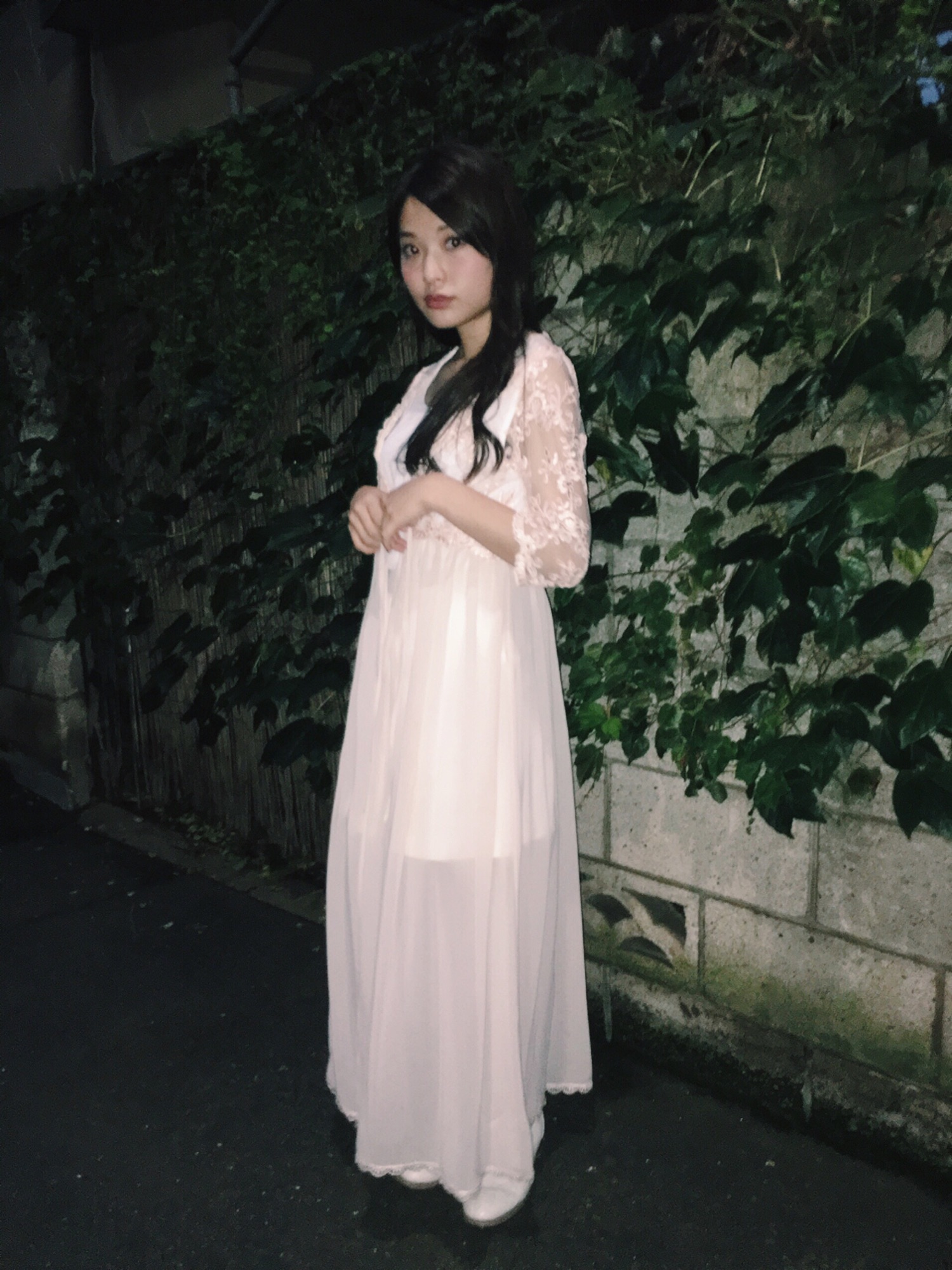 LILY BROWN（リリーブラウン）の「シフォン切替ロングガウン（その他
