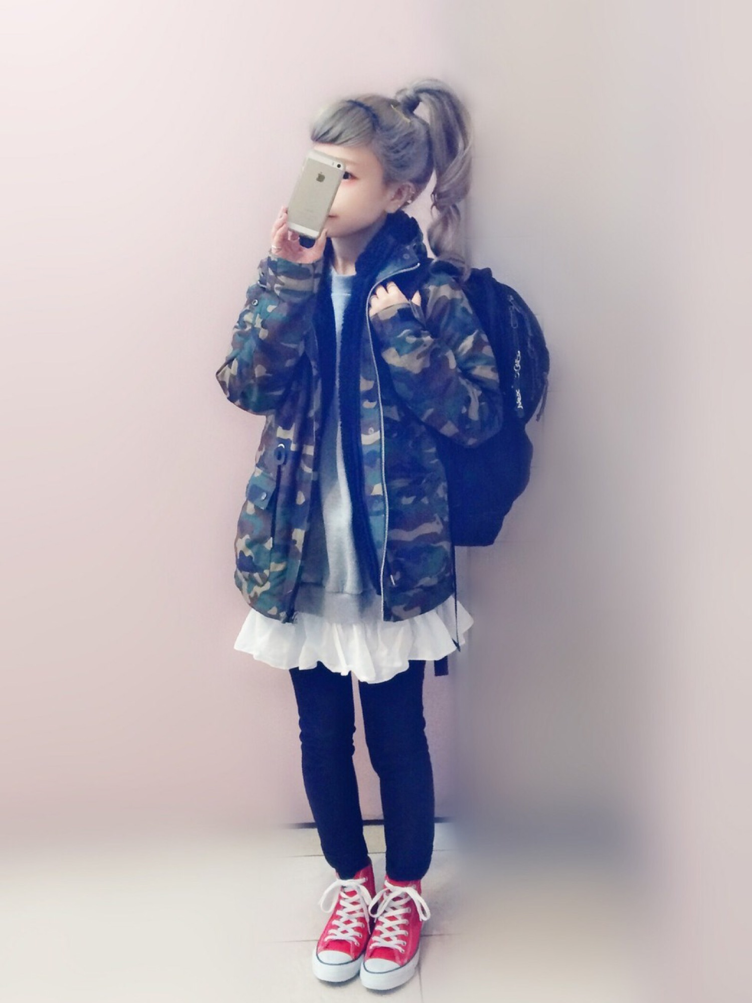 ジャケット・アウター x-girl  3WAY MOUNTAIN PARKA CAMO X-girl（エックスガール）の「3WAY MOUNTAIN PARKA CAMO