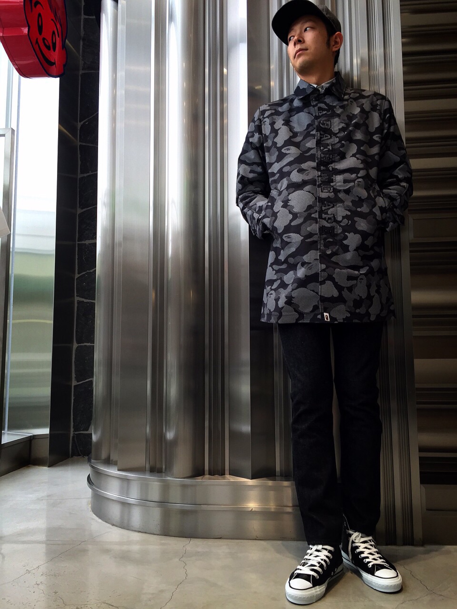 A BATHING APE®のステンカラーコート A BATHING APEのステンカラーコートを使った人気ファッション