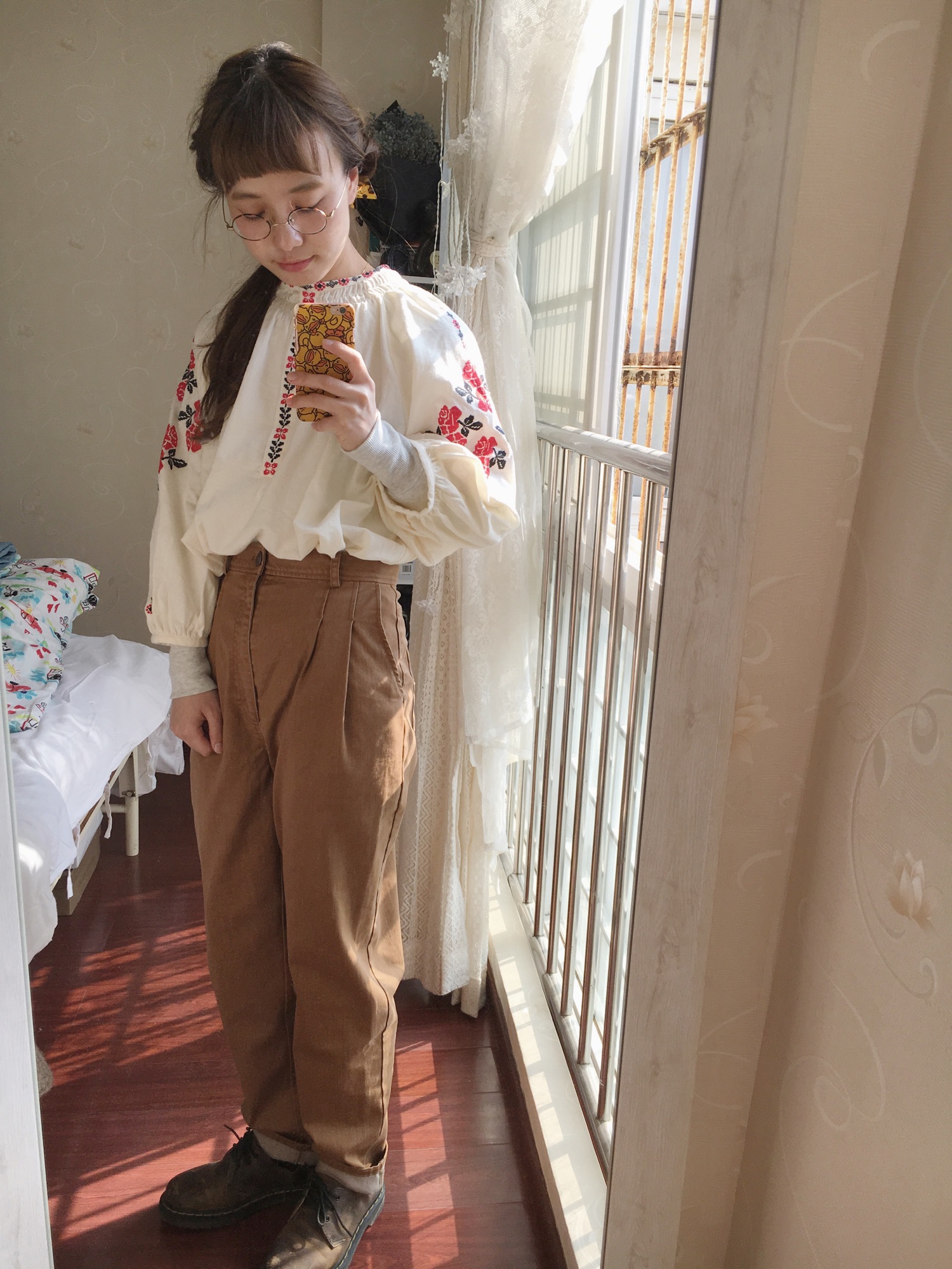 child woman クロスステッチ ボリューム袖ブラウス CHILD WOMAN（チャイルドウーマン）の「クロスステッチ ボリューム袖