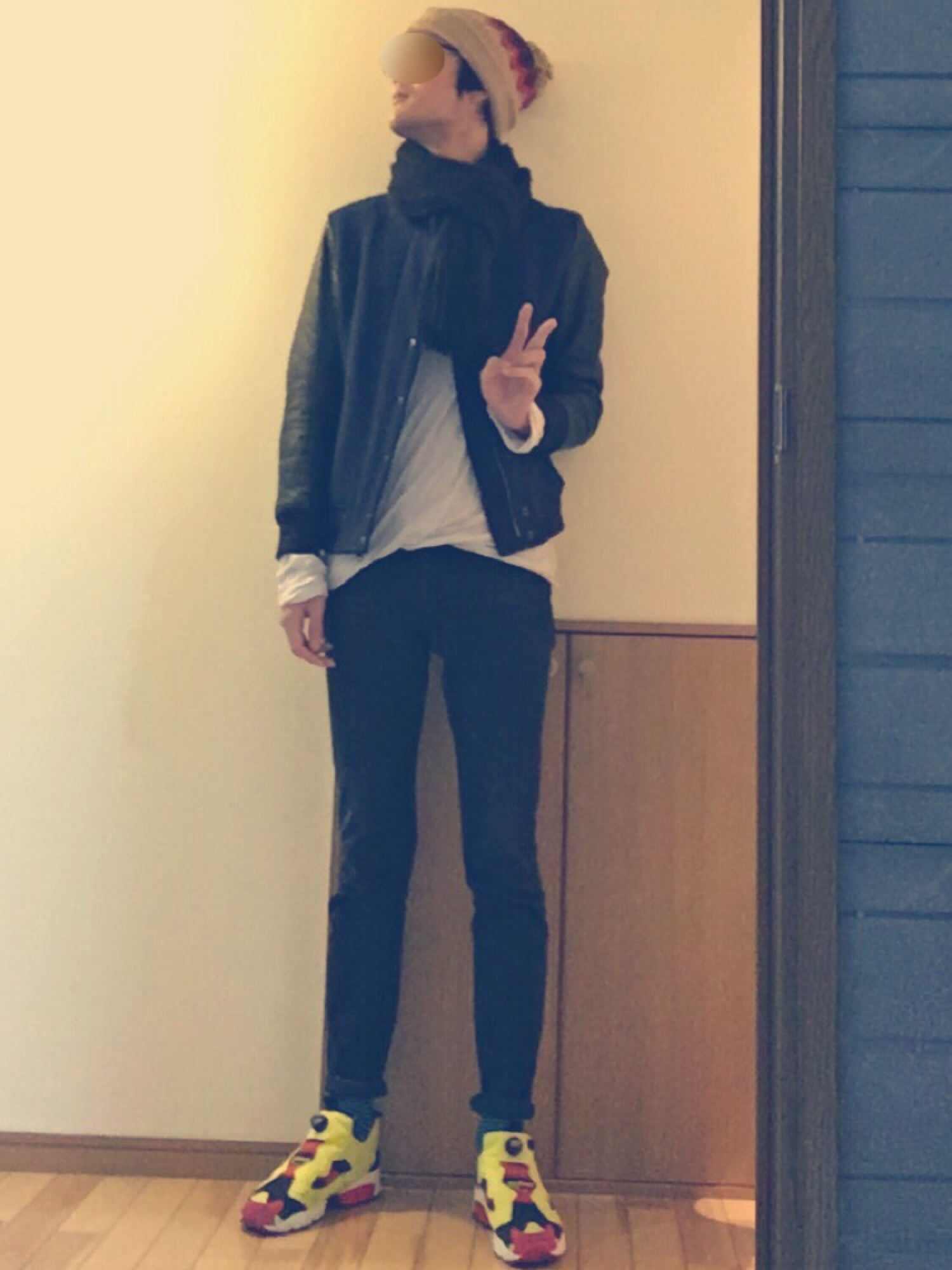 LOUNGE LIZARD W CLOTH MELTONスタジャン