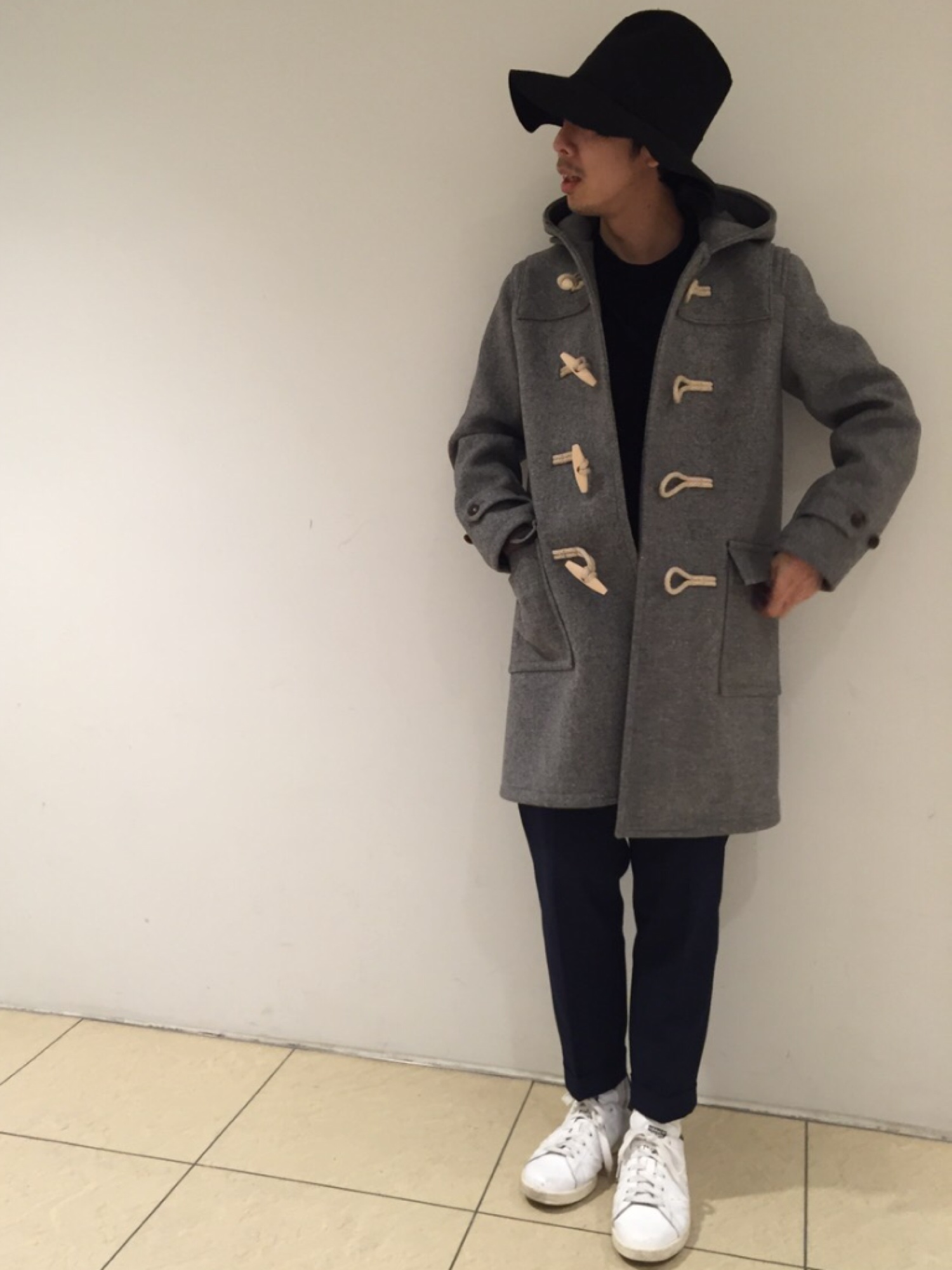 AURALEE グレー ダッフルコート AURALEEのダッフルコート（グレー系）を使った人気ファッション