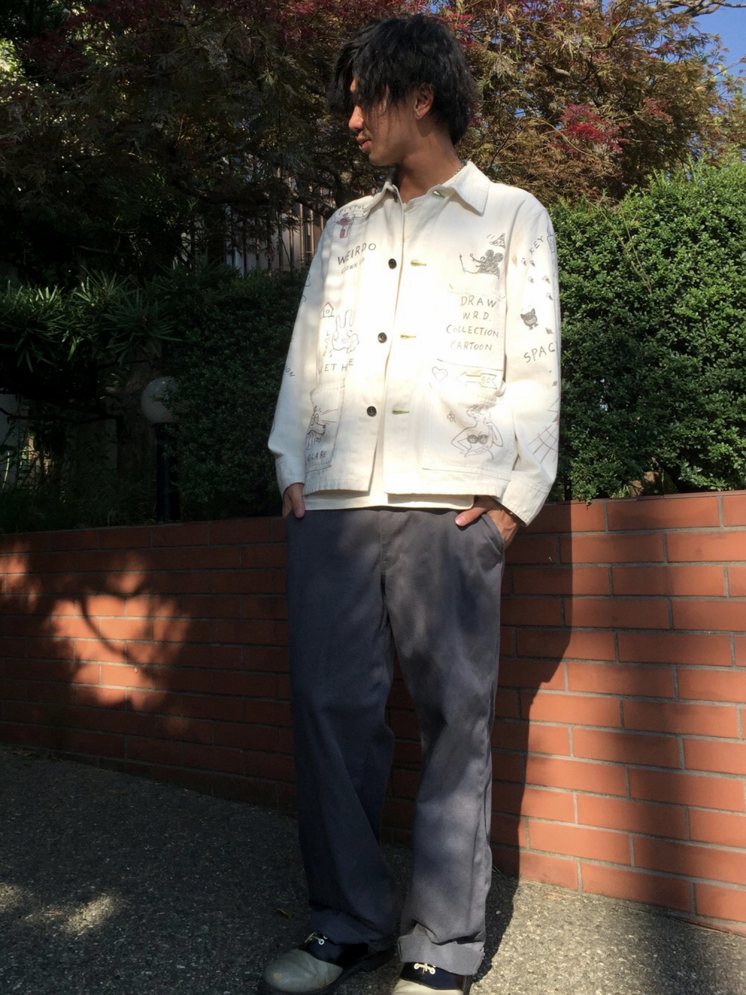 WEIRDO プリントカバーオール WEIRDO プリントカバーオール 寄り添っ
