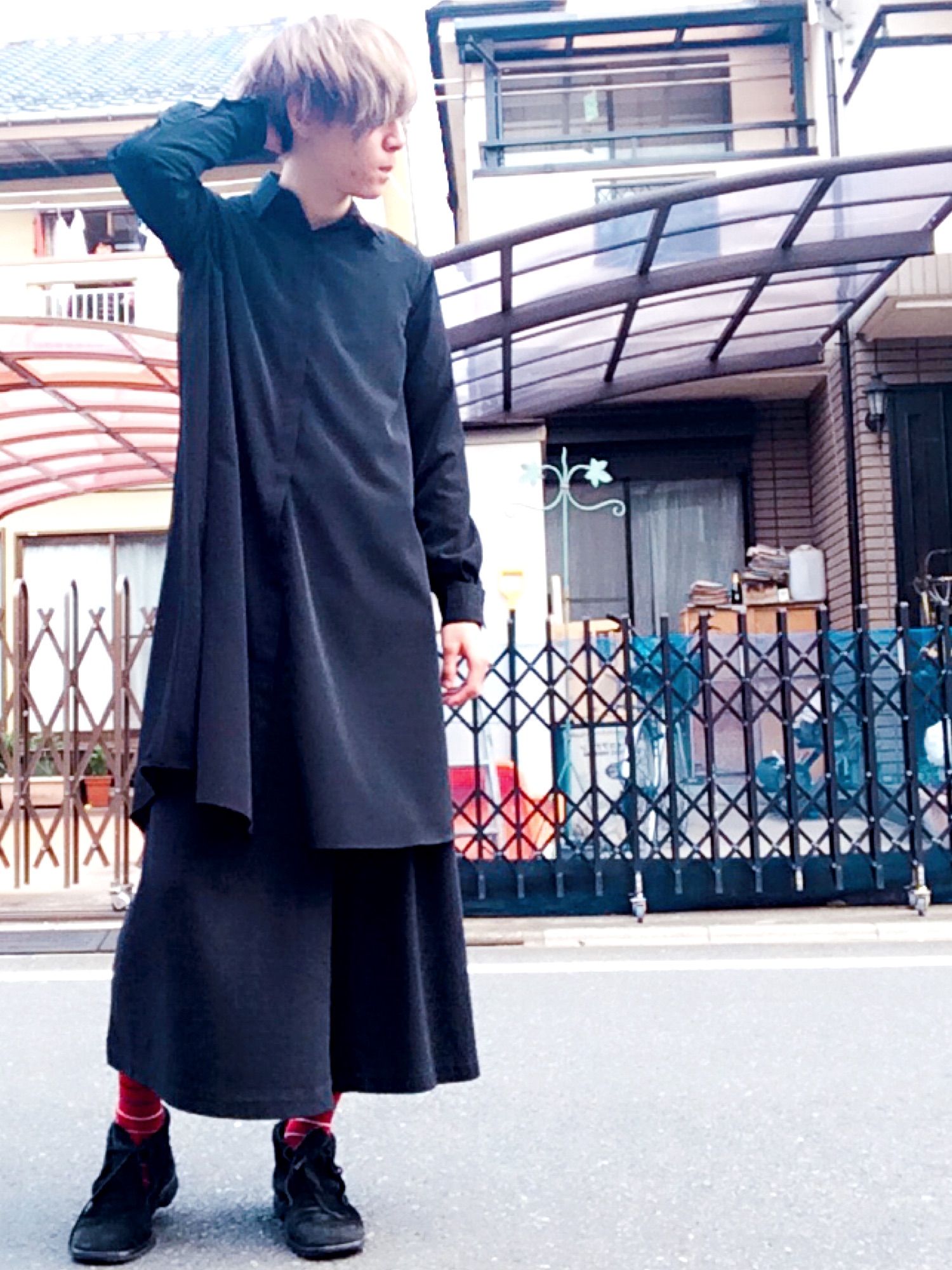 LADMUSICIAN 42ブラック　袴パンツ　モード