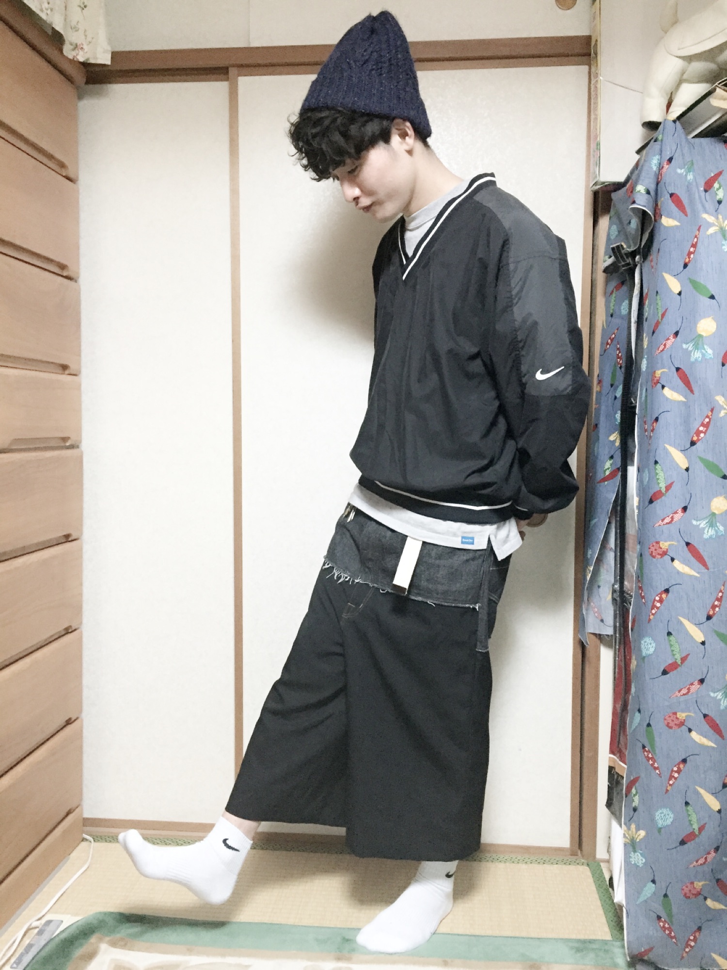 GANRYU（ガンリュウ）の「2015-16FW デニム×ウール切替パンツ（デニム 