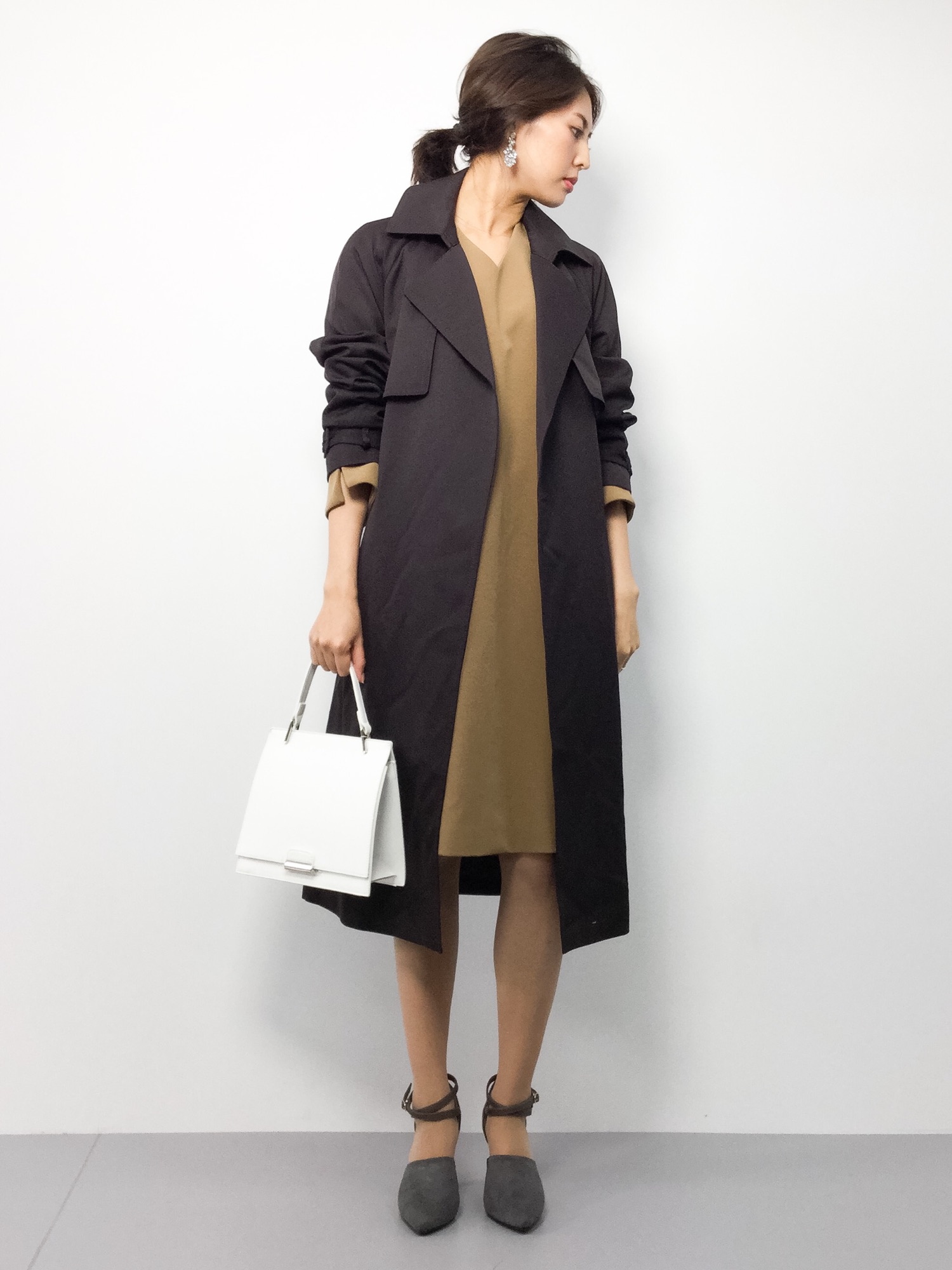 IENA イエナ 2/60ウールライトトレンチコートブラウン サイズ38 | g9  