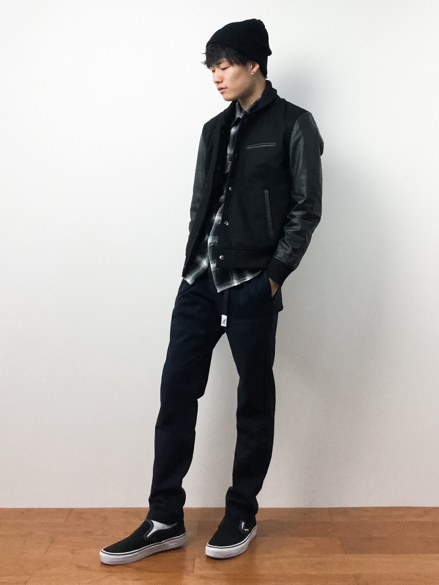 GGD（ジージーディー）の「GGD / 袖牛革ｳﾞｧｰｼﾃｨJK （スタジャン）」 - WEAR