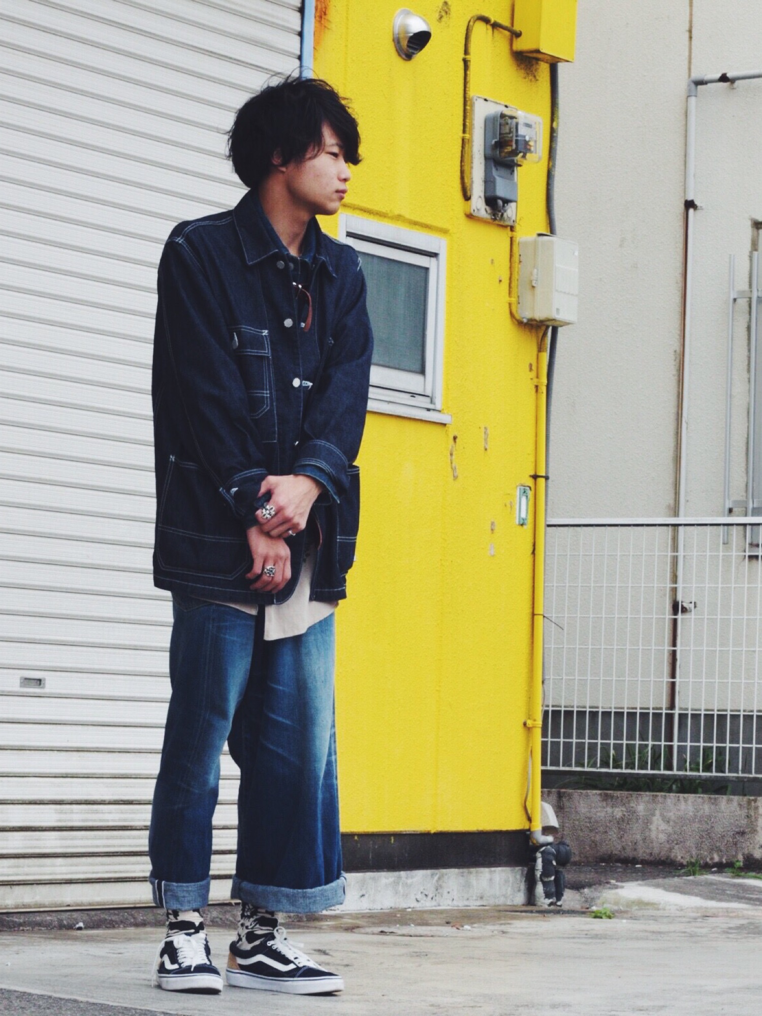 facetasm big&slim denim 5 ファセッタズム FACETASM - SUPER BIG DENIM PANTS (INDIGO) | chord online store