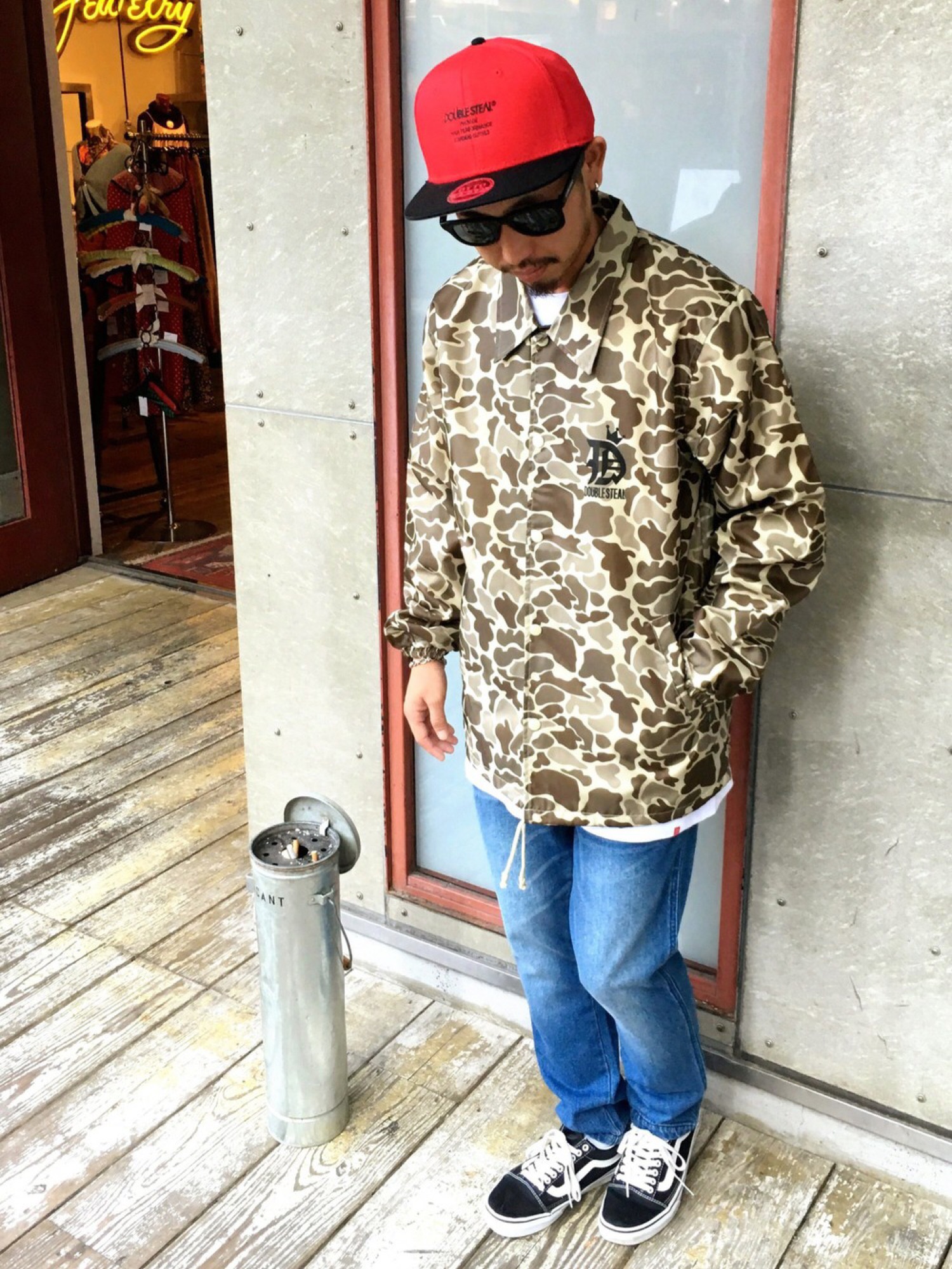 DOUBLE STEAL（ダブルスティール）の「迷彩コーチジャケット（ナイロン 