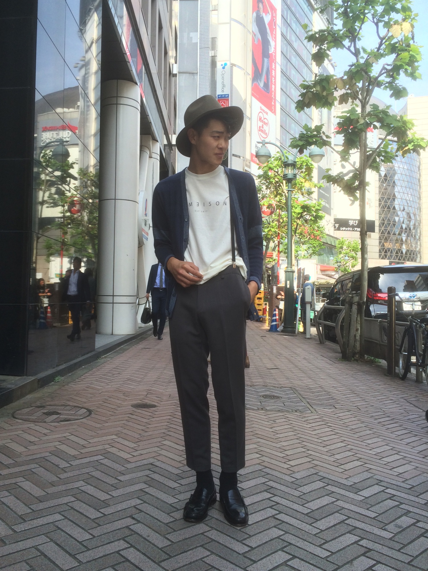 Time is on カーディガン Time is on LINKS FRONT PANEL ニットポロ