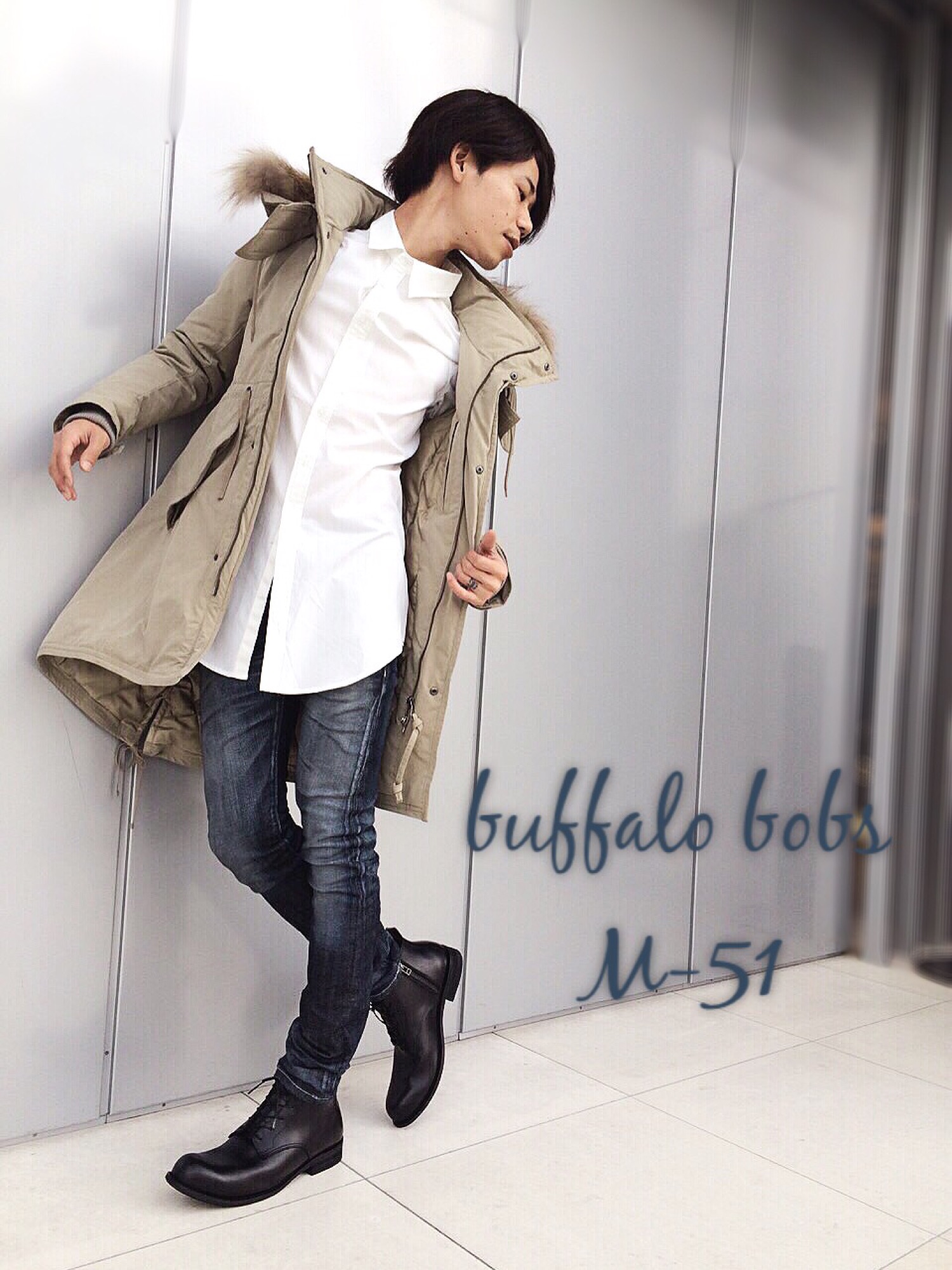 Buffalo Bobsのモッズコートを使った人気ファッションコーディネート