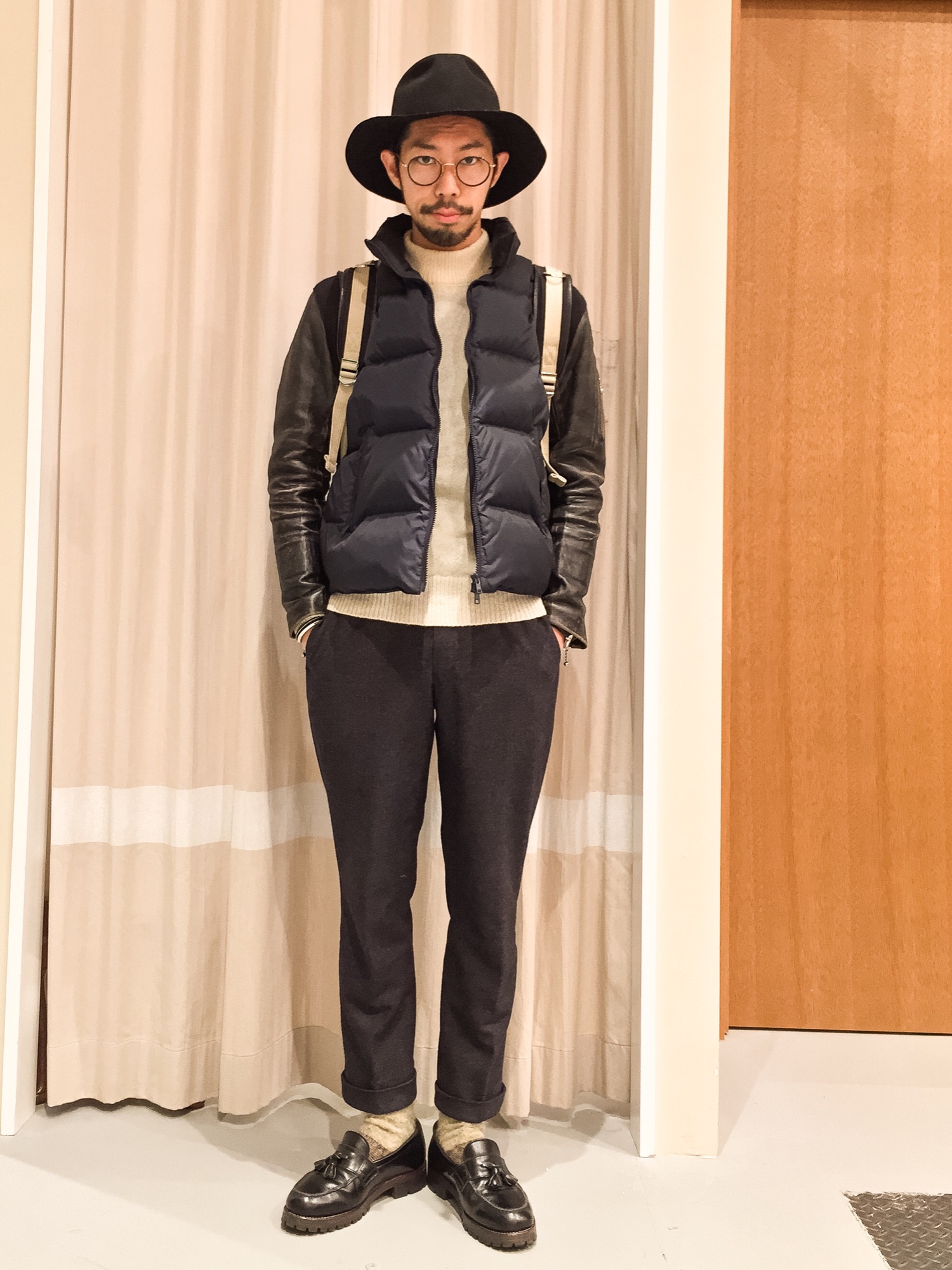 UNDERCOVERISM 袖レザーダウンジャケット UNDERCOVERISM 袖レザーダウン LOOK/正規通販-FACTORY