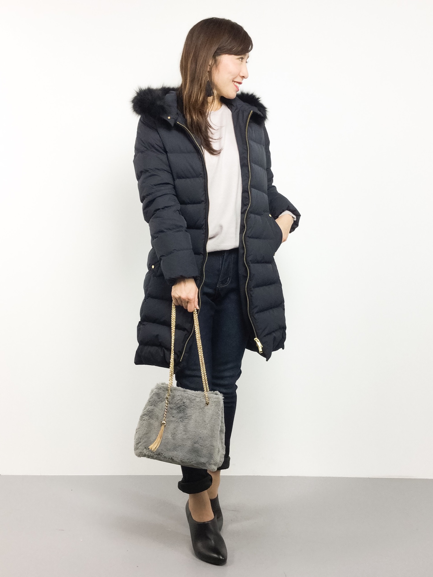 ◆CR GREENDOWN ハッスイ FURコート◆ green label relaxing（グリーンレーベルリラクシング）の「◇CR
