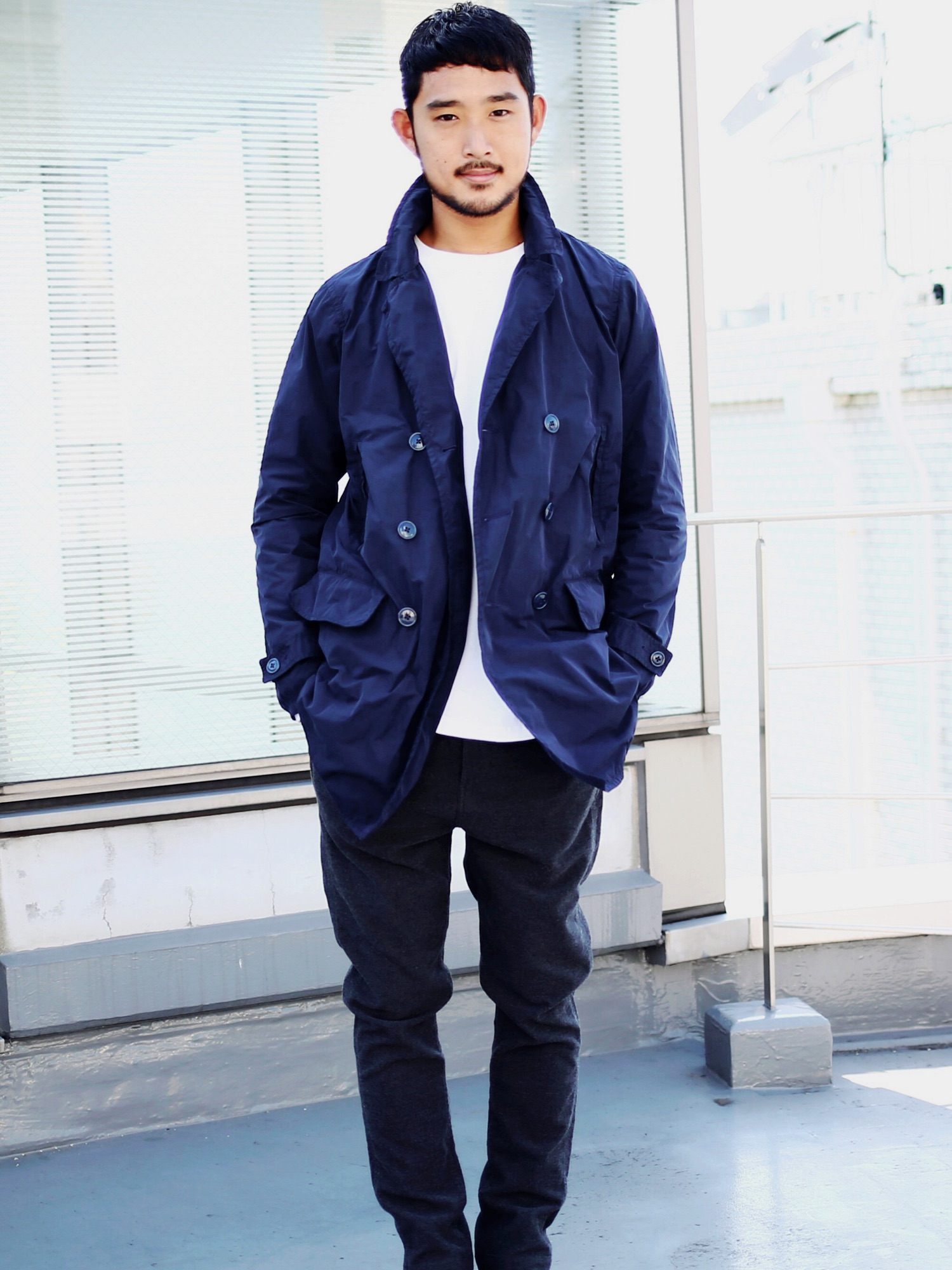 BEAMS」 ダウンジャケット MEDIUM ネイビー メンズ BEAMSのダウン 
