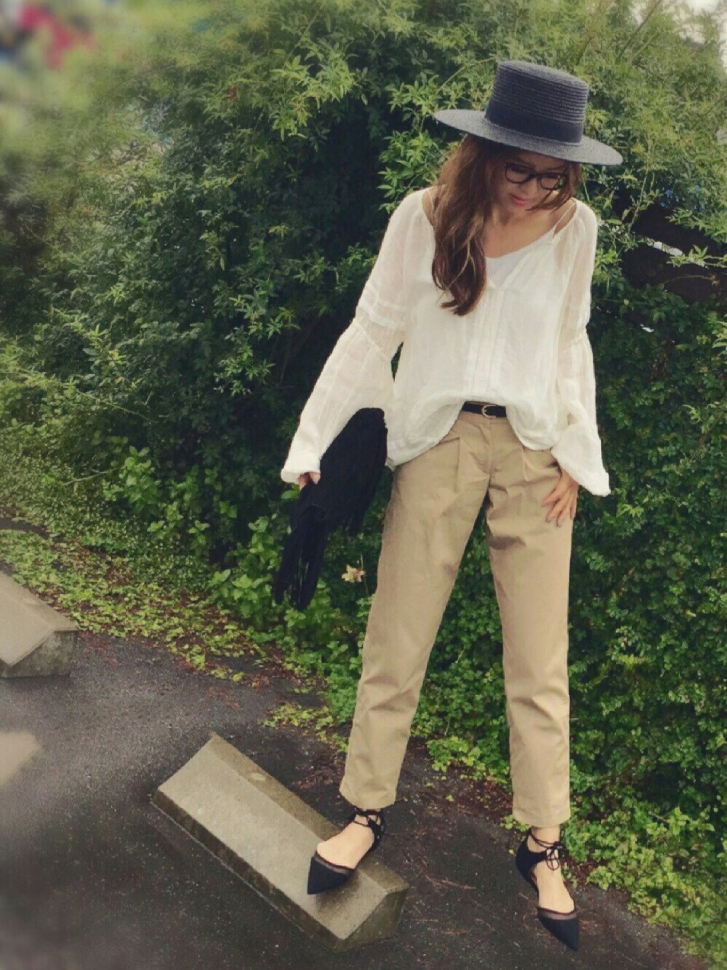 TODAYFUL（トゥデイフル）の「リネンラグランブラウス（シャツ