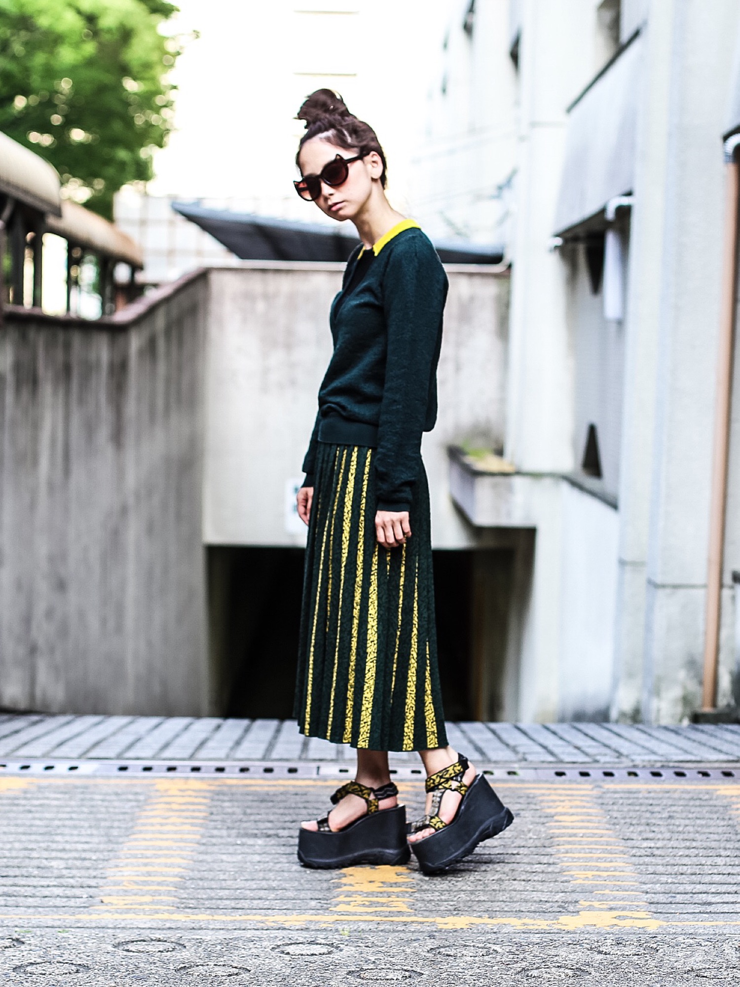TOGA PULLA（トーガ プルラ）の「Dot jacquard knit skirt 2（スカート