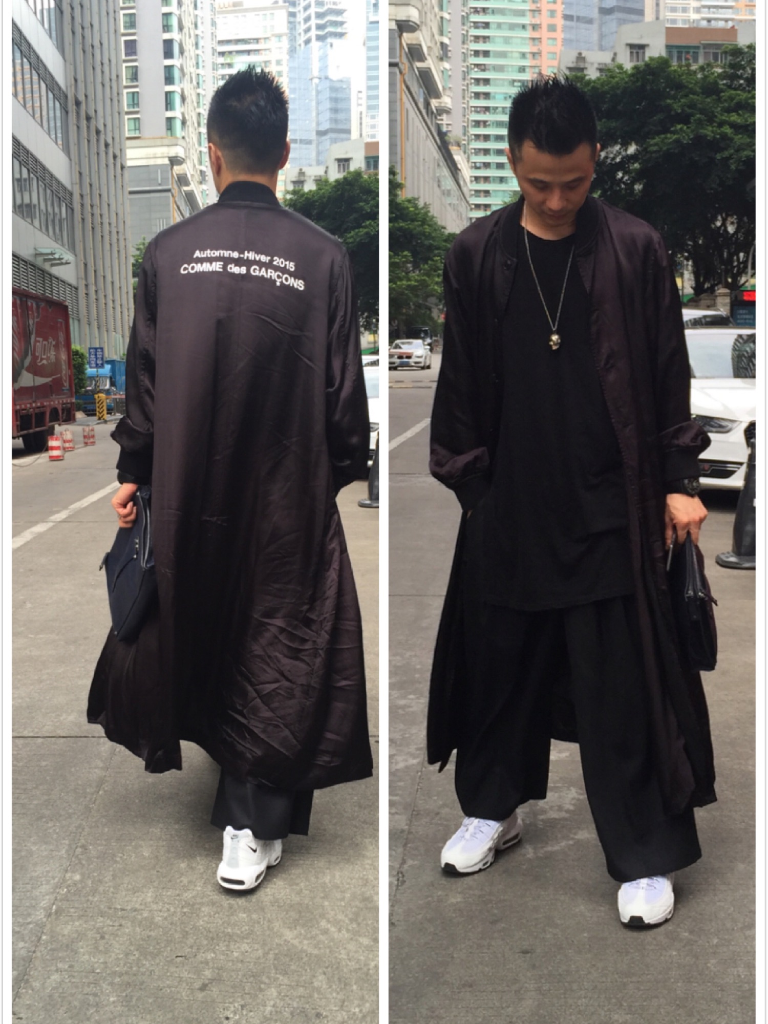 BLACK COMME des GARCONSのピーコートを使った人気ファッション 