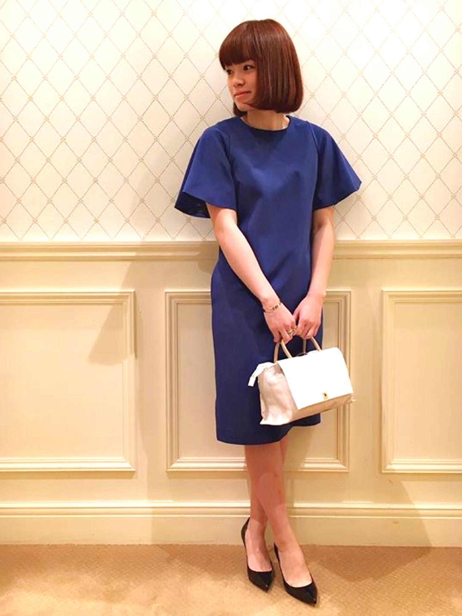 Demi-Luxe BEAMS（デミルクス ビームス）の「Demi-Luxe BEAMS / フレア袖 タイトワンピース（ワンピース）」 - WEAR