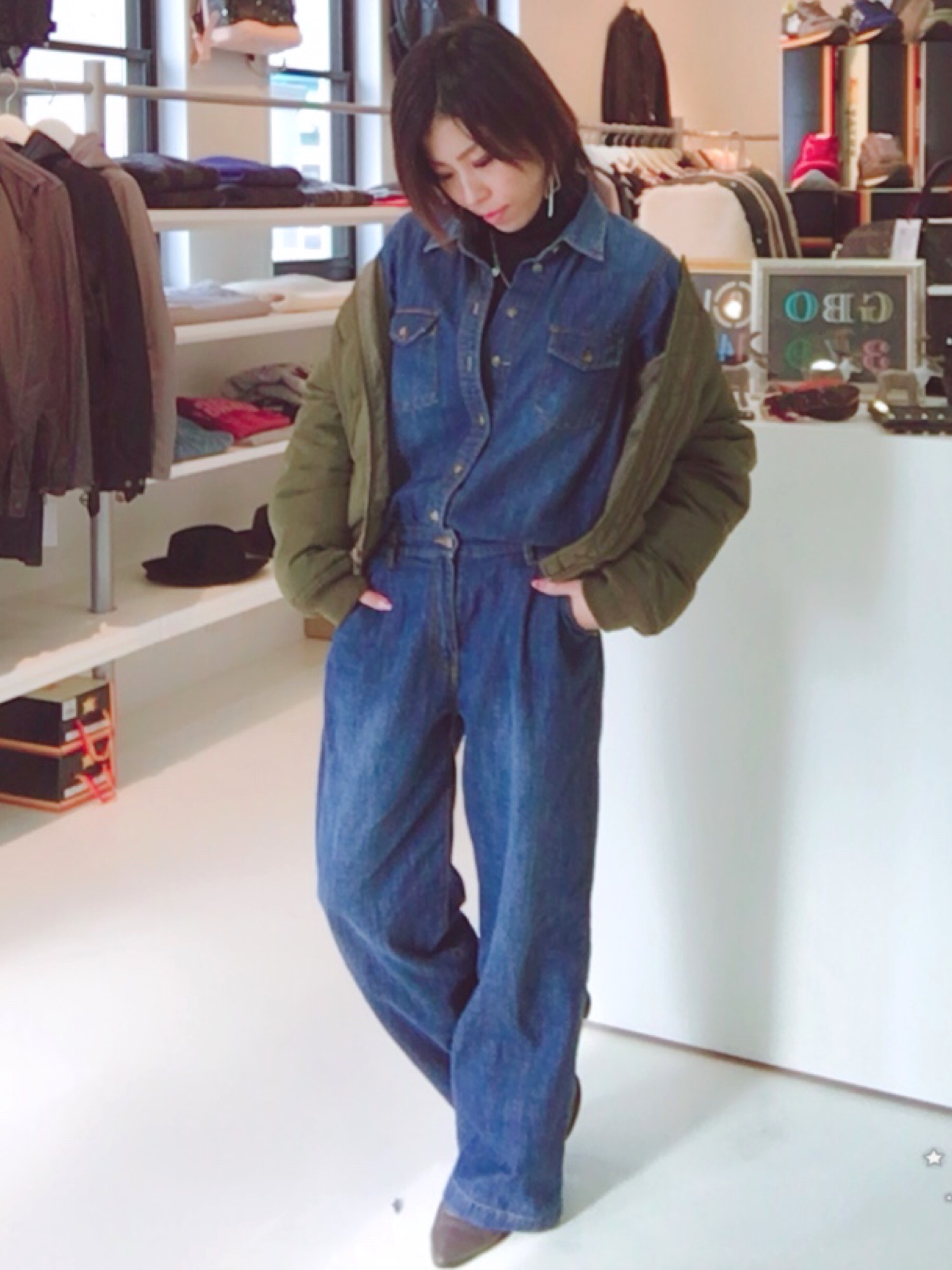 Ungrid（アングリッド）の「ワイドデニムコンビネゾン（）」 - WEAR