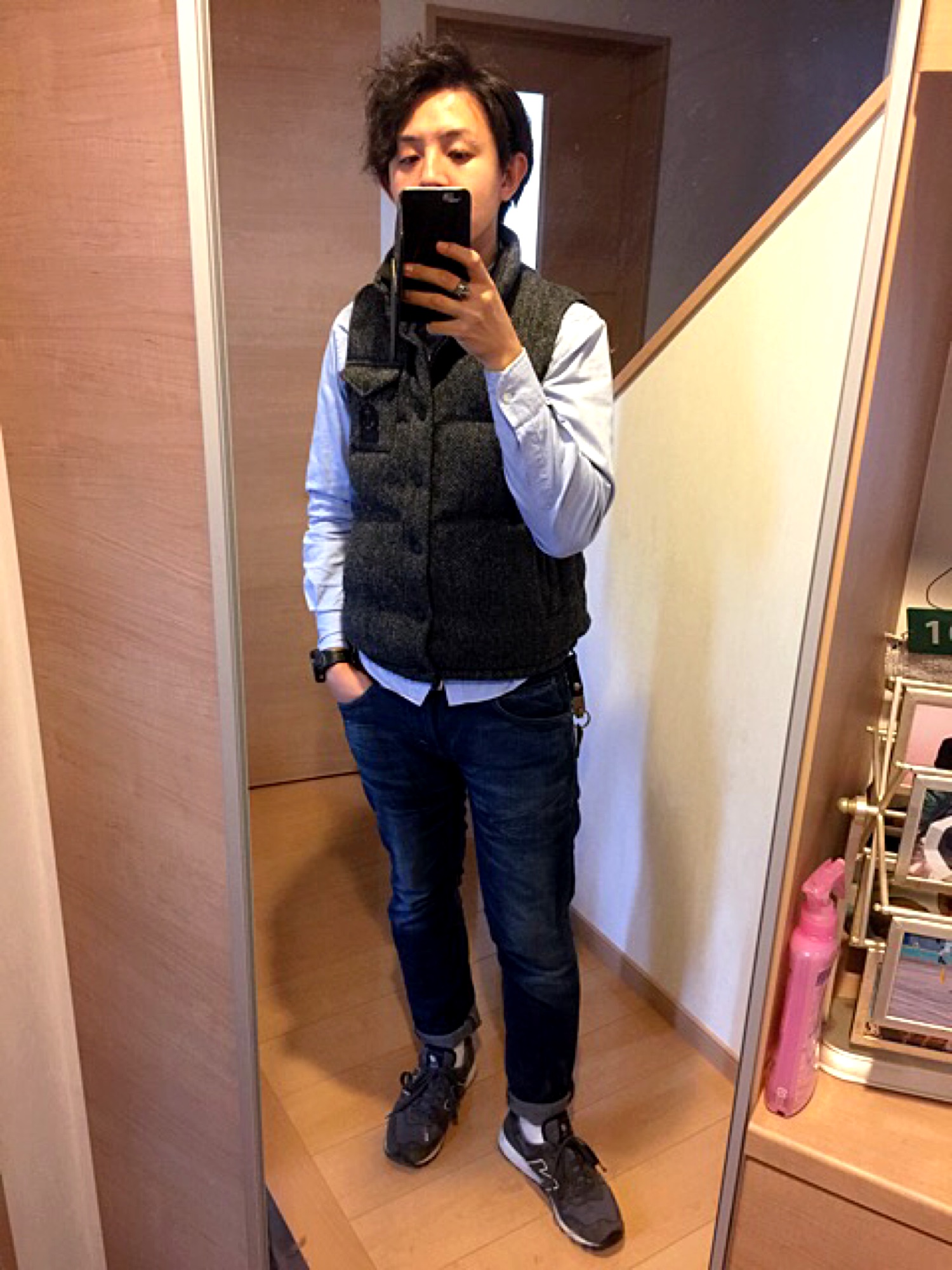 AMERICAN RAG CIEのダウンベストを使ったメンズ人気ファッション 