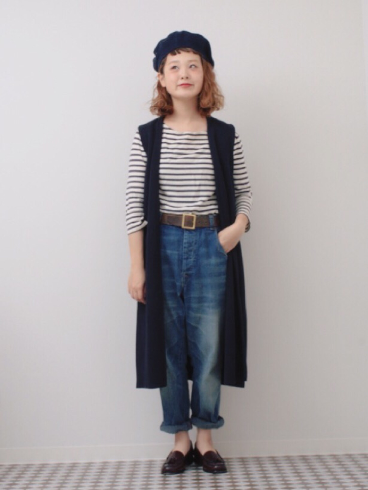【新品】UNITED ARROWS SFL C ロング ニットベスト UNITED ARROWS（ユナイテッドアローズ）の「SFL C ロング ニットベスト