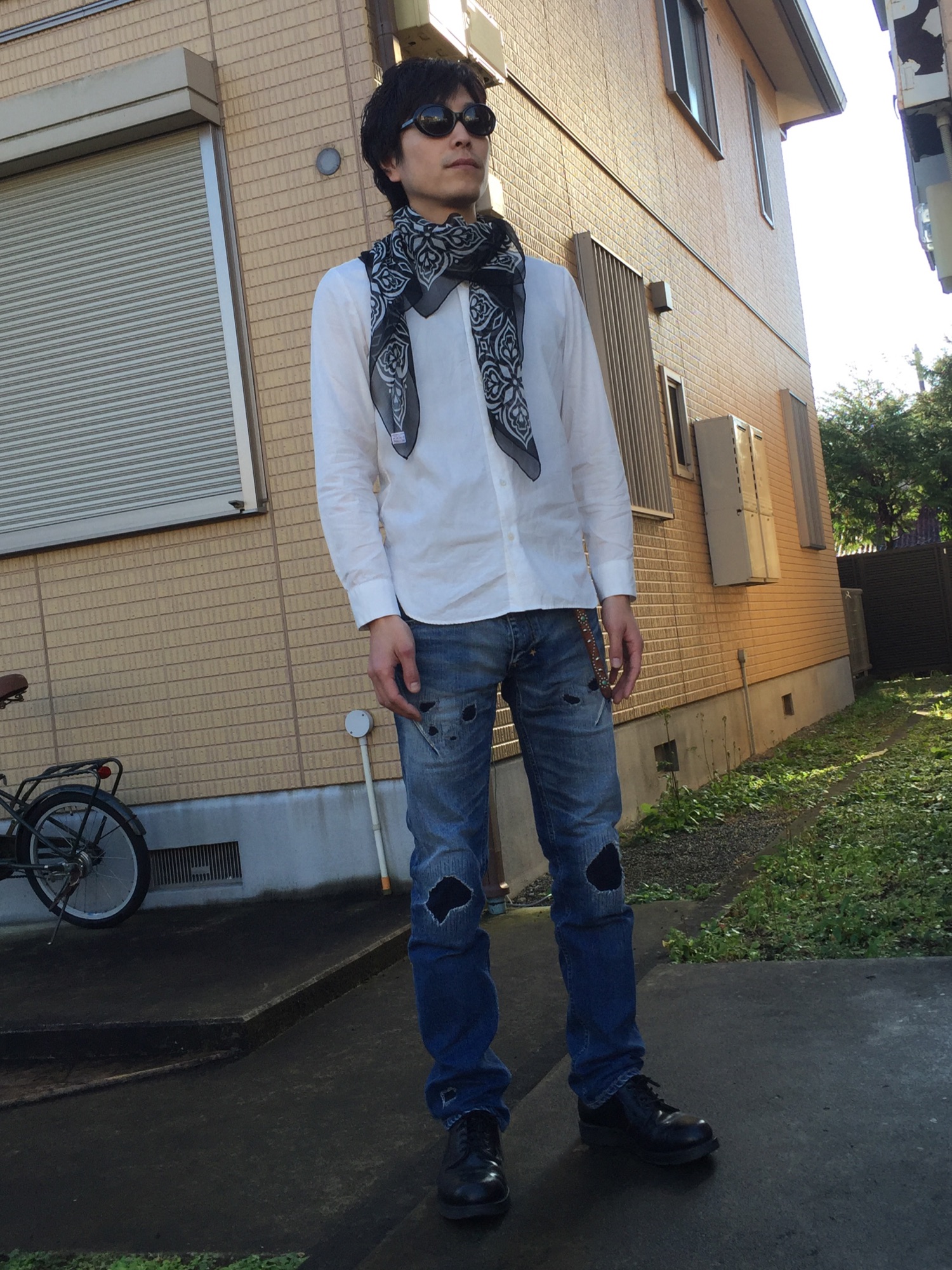 NUMBER (N)INE（ナンバーナイン）の「シルクスカーフ＿スカル